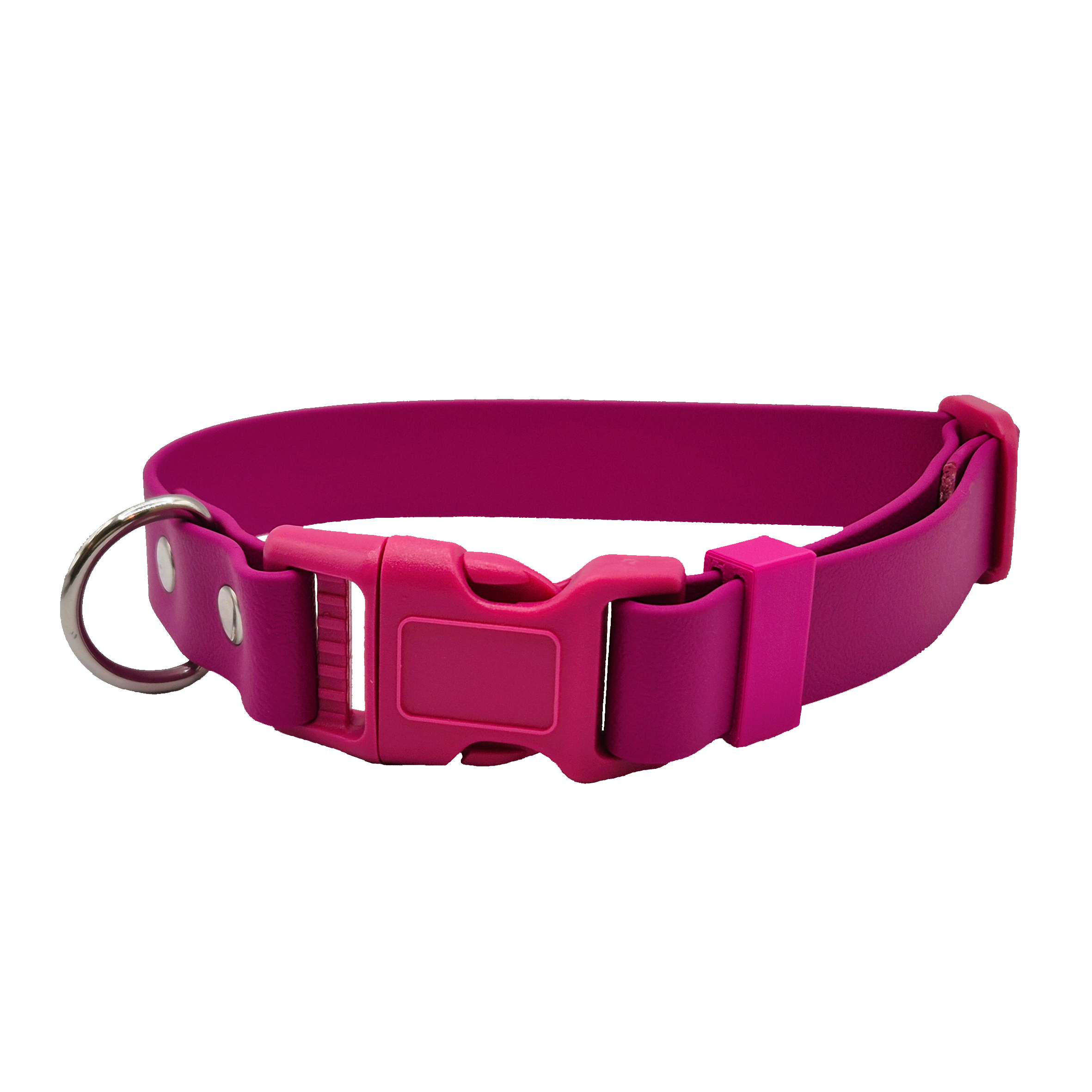 Quick Release Dog Collar - Magenta and Plastic Buckle