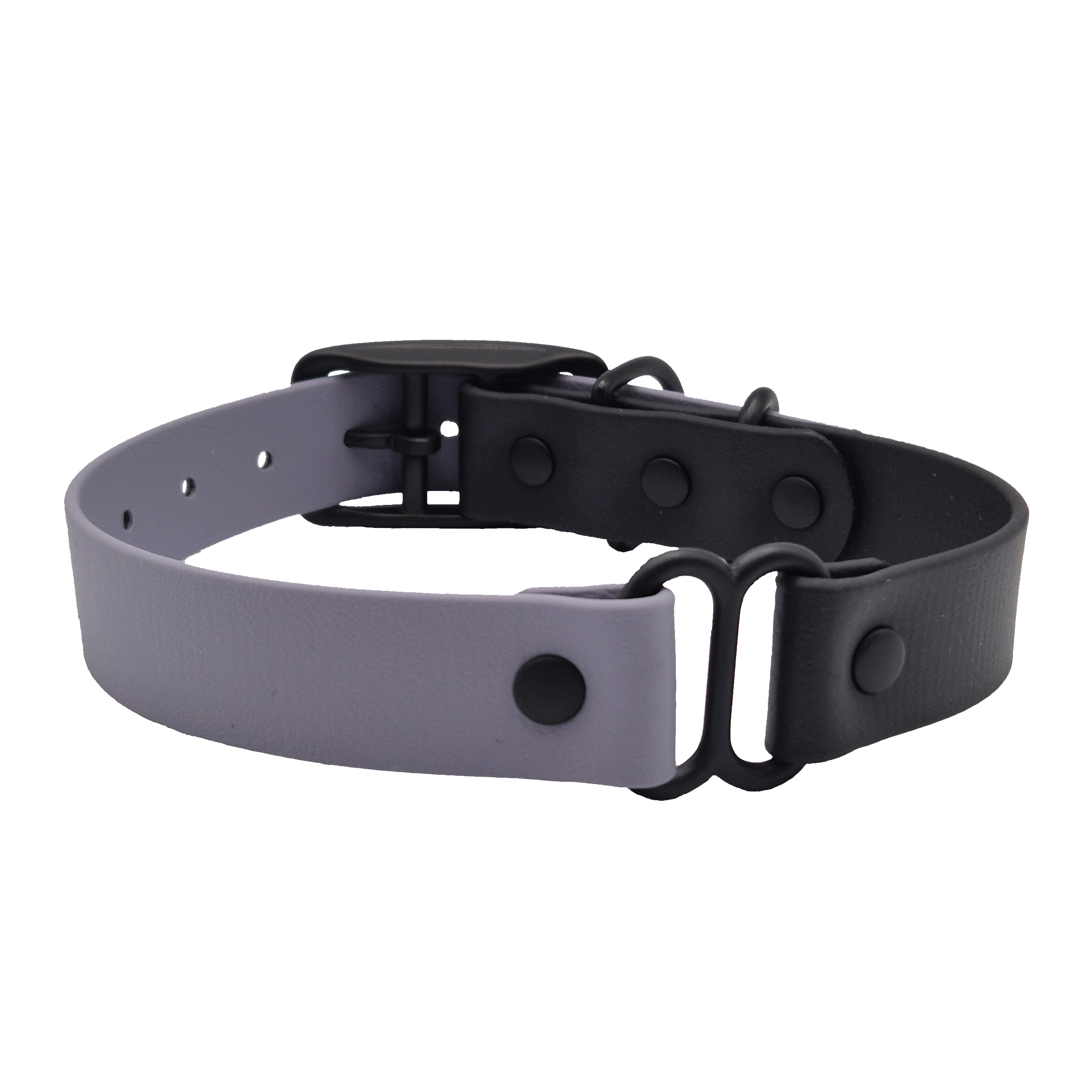 Two-Tone Dog Collar - Black and Grey