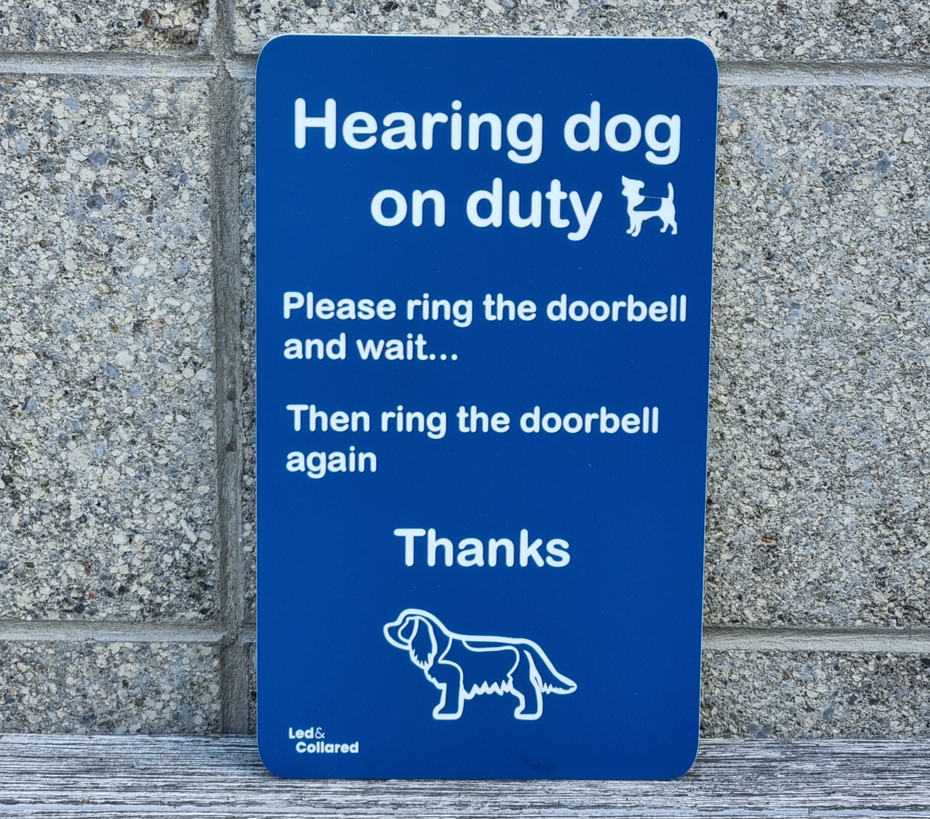 Custom Sign - Blue and White