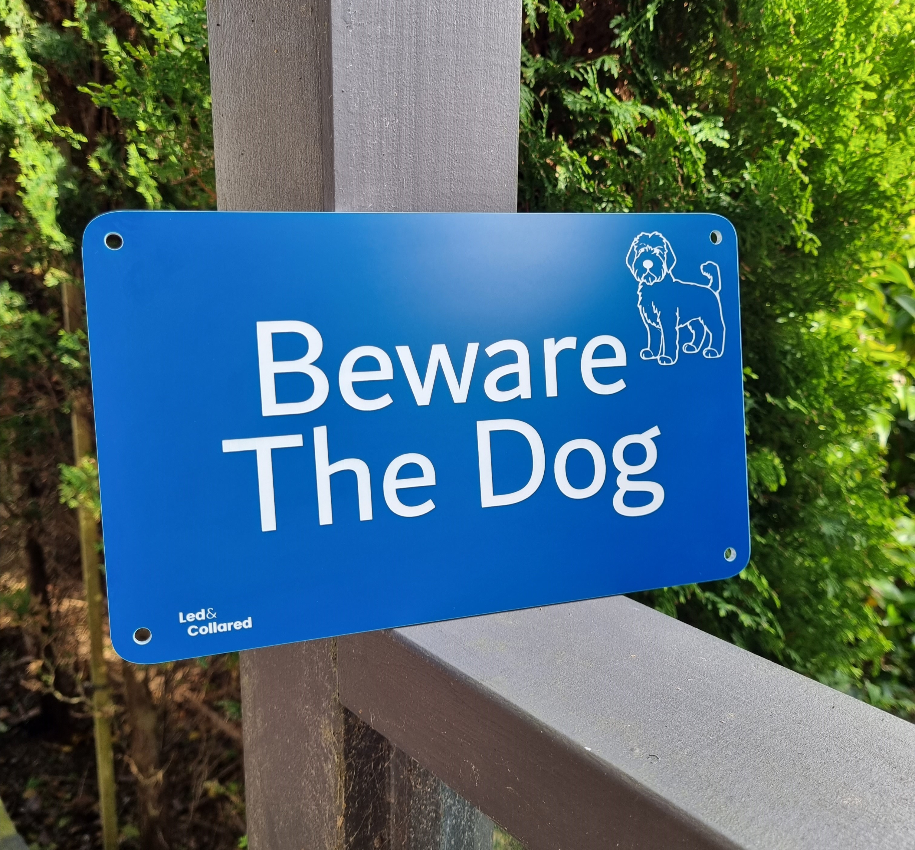 Custom Sign - Blue and White