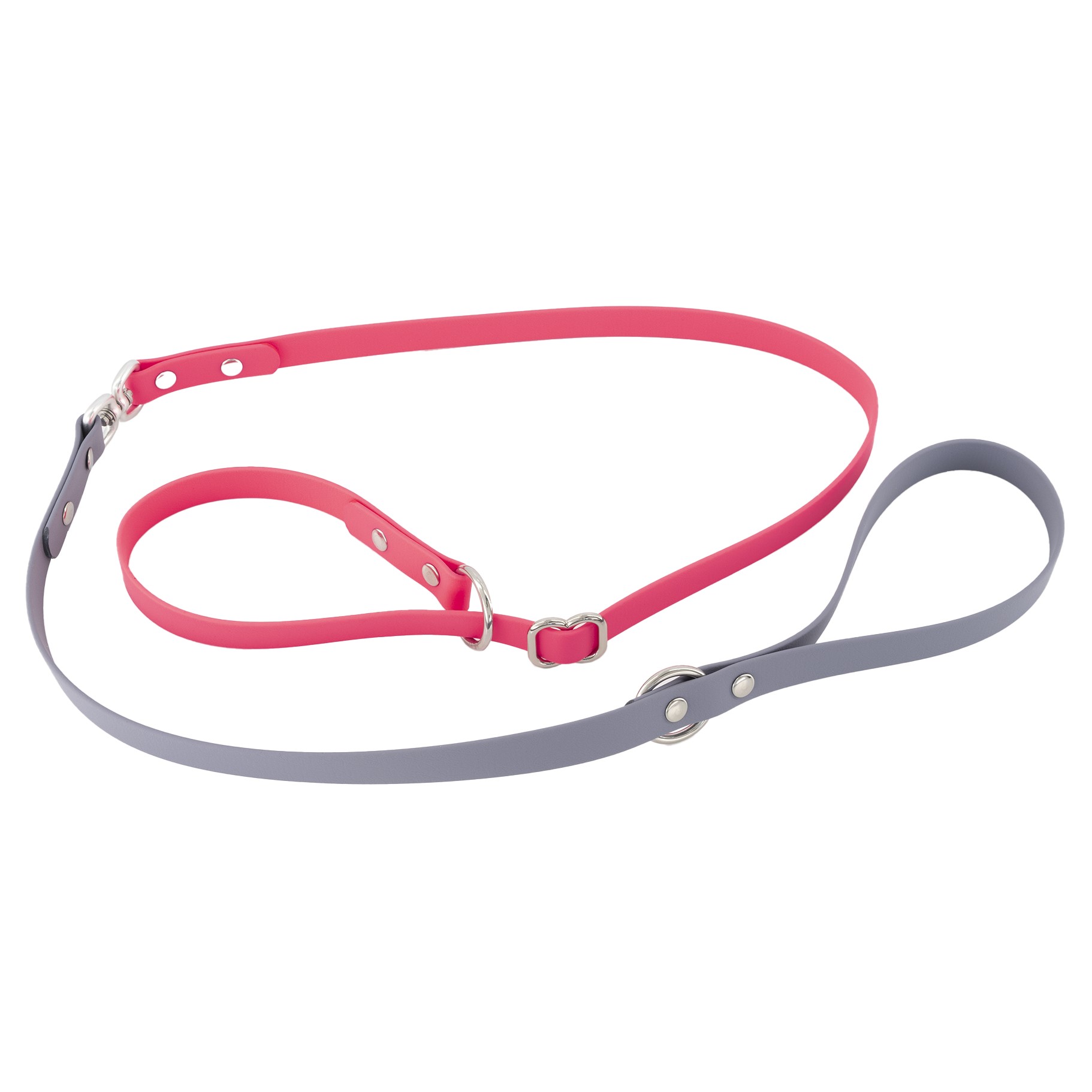 Dog Slip Lead - Pink and Grey