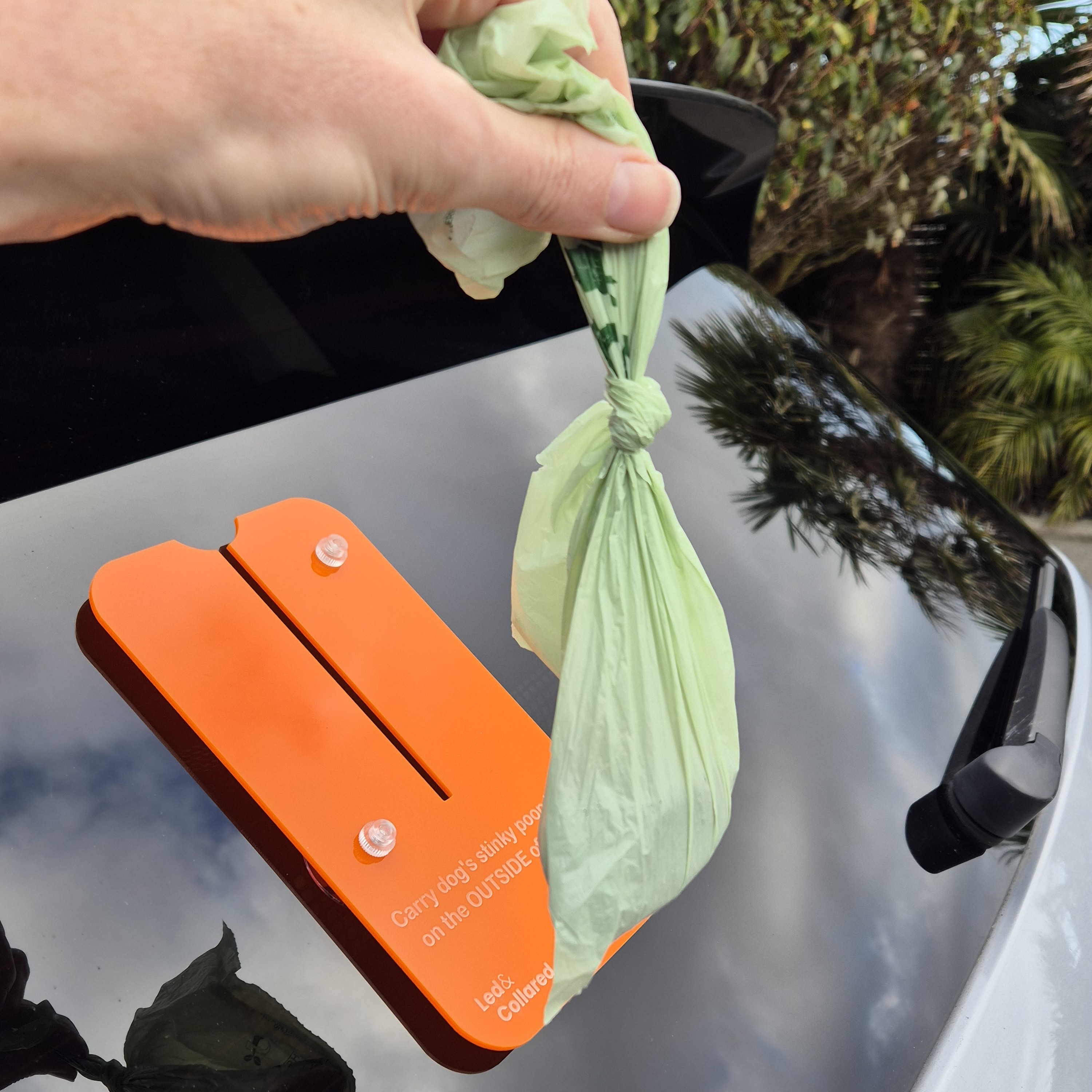 Car Poop Holder - Orange