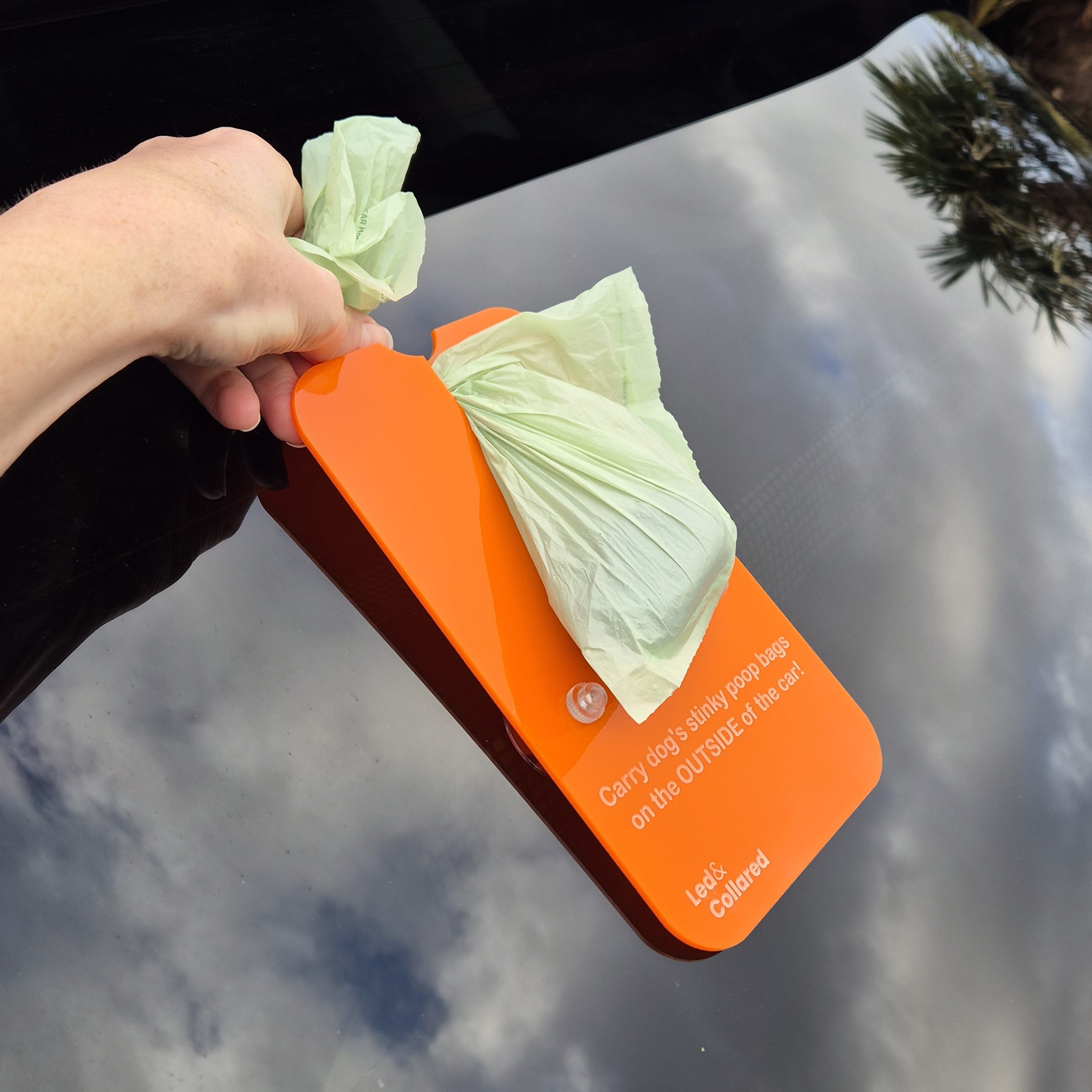 Car Poop Holder - Orange