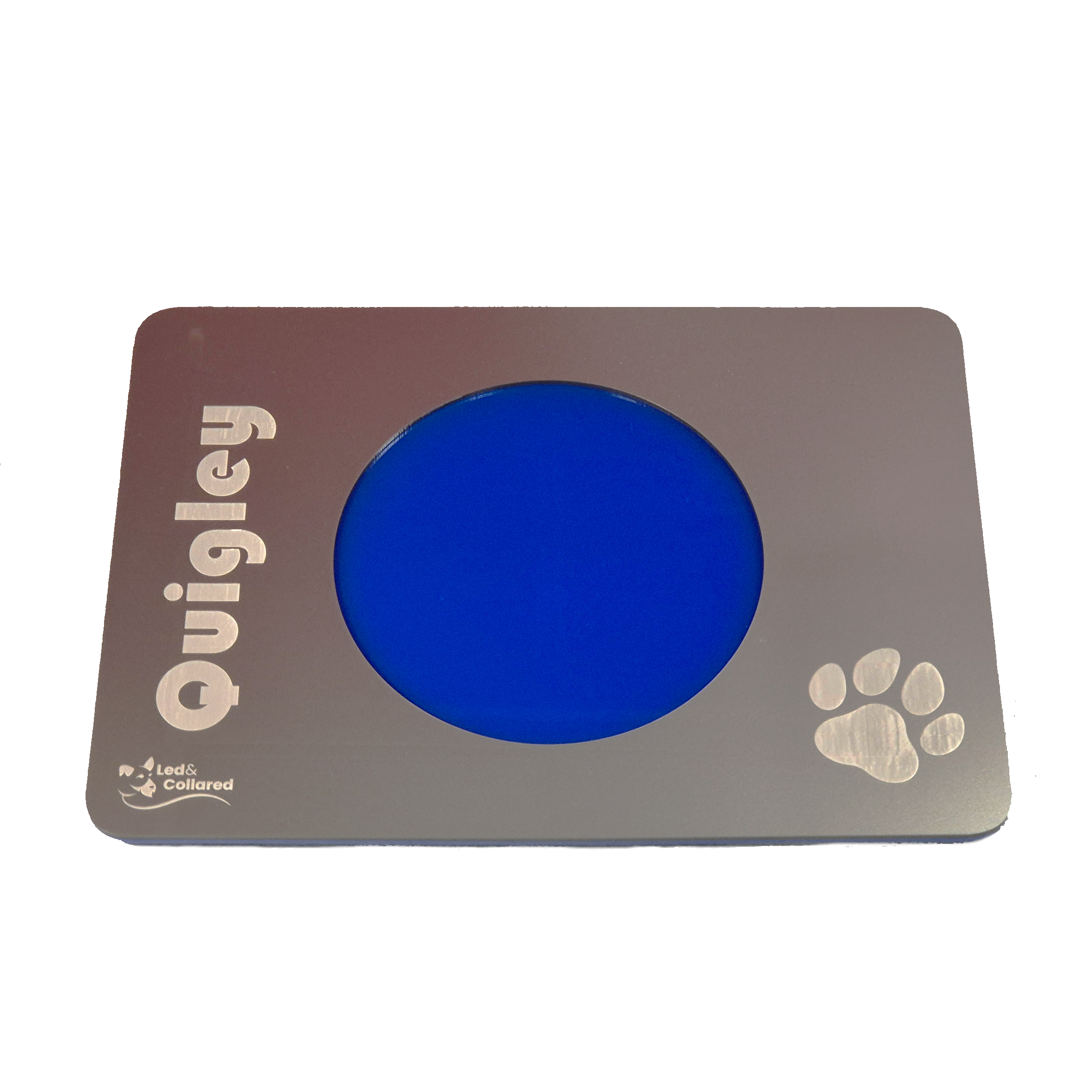 Cat Feeding Mat - Single - Silver and Blue
