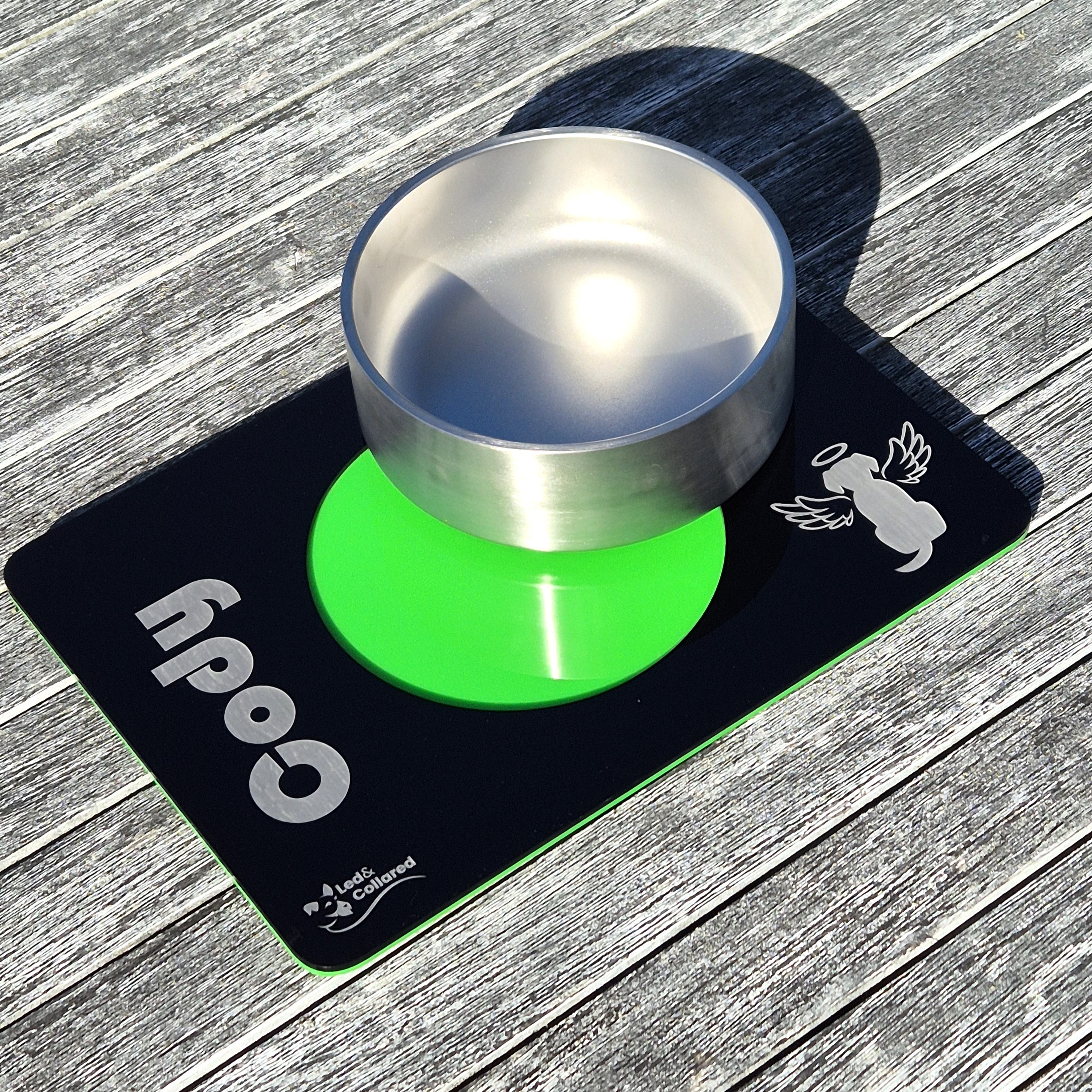 Dog Feeding Mat - Single - Black and Green