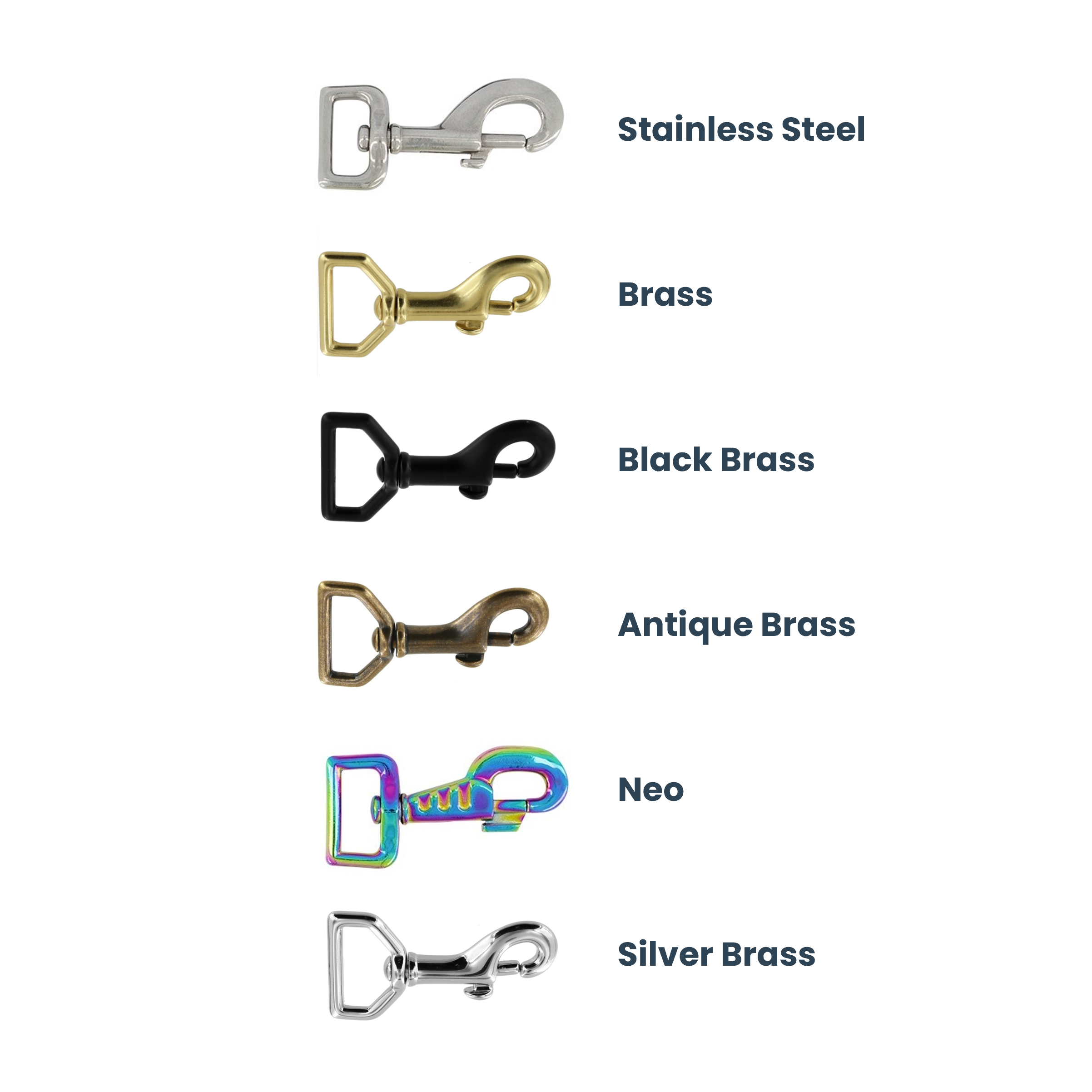 Classic Lead Clasp (Wide - Snap Hook)