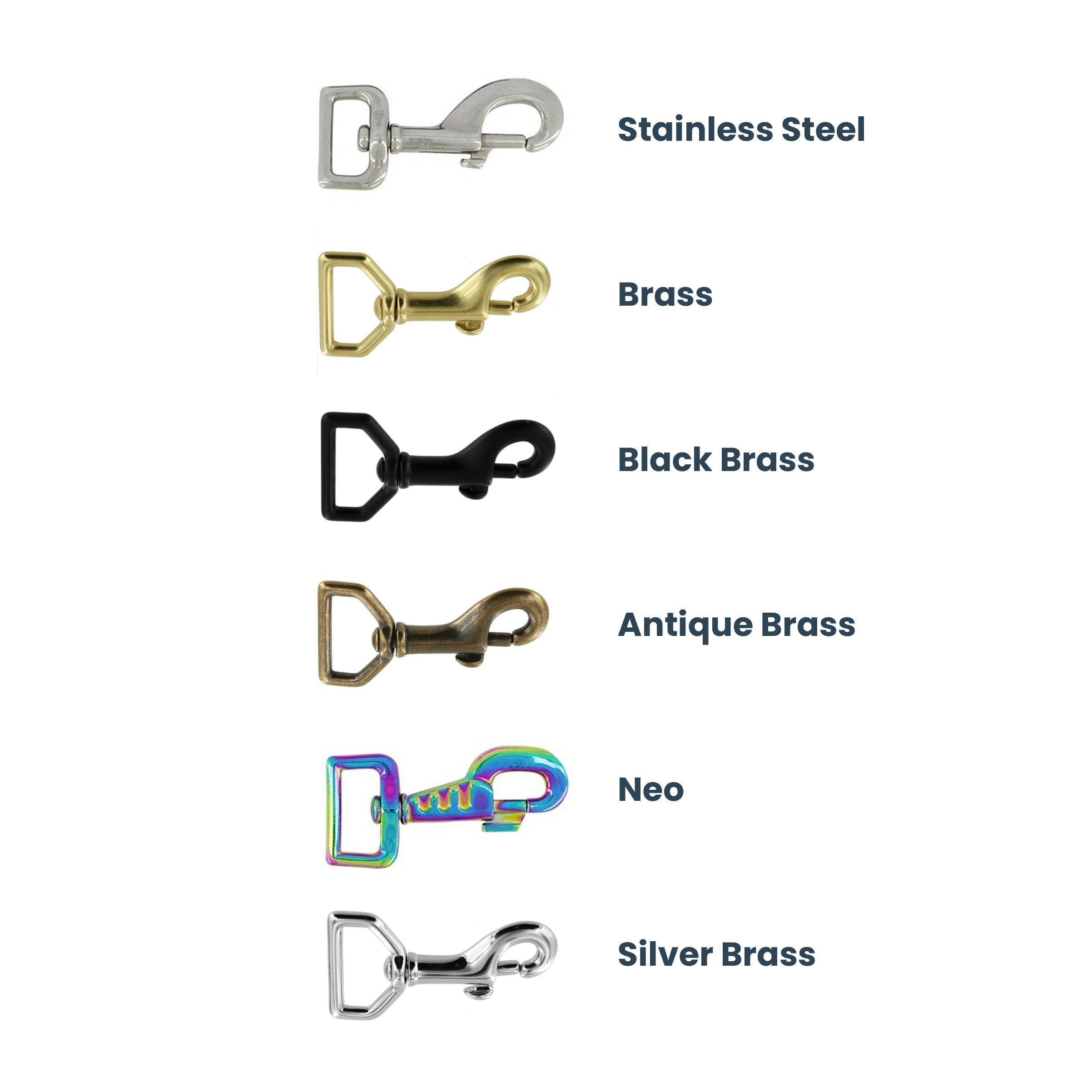 Classic Lead Clasp (Wide - Snap Hook)