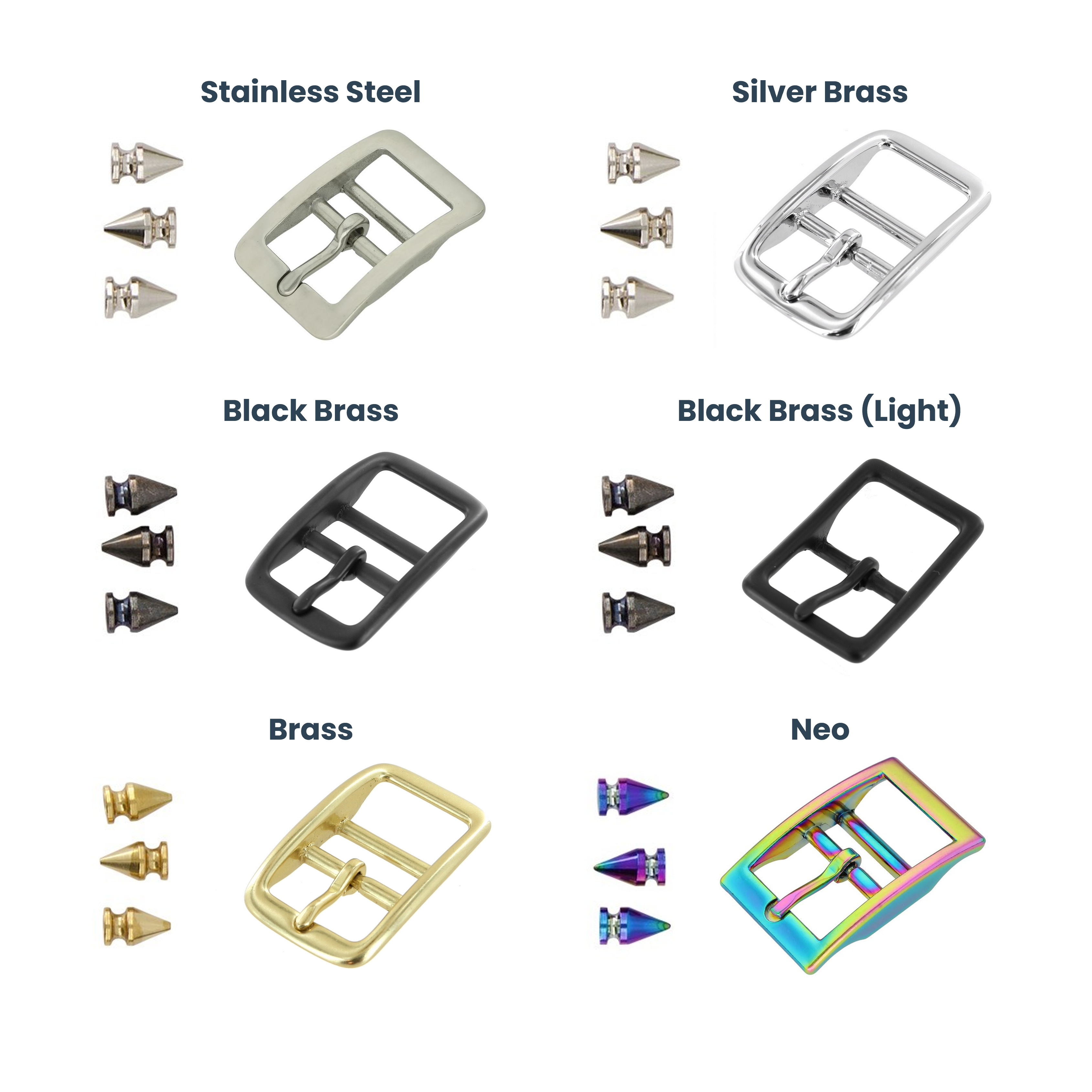 Buckle and Spike Hardware Samples
