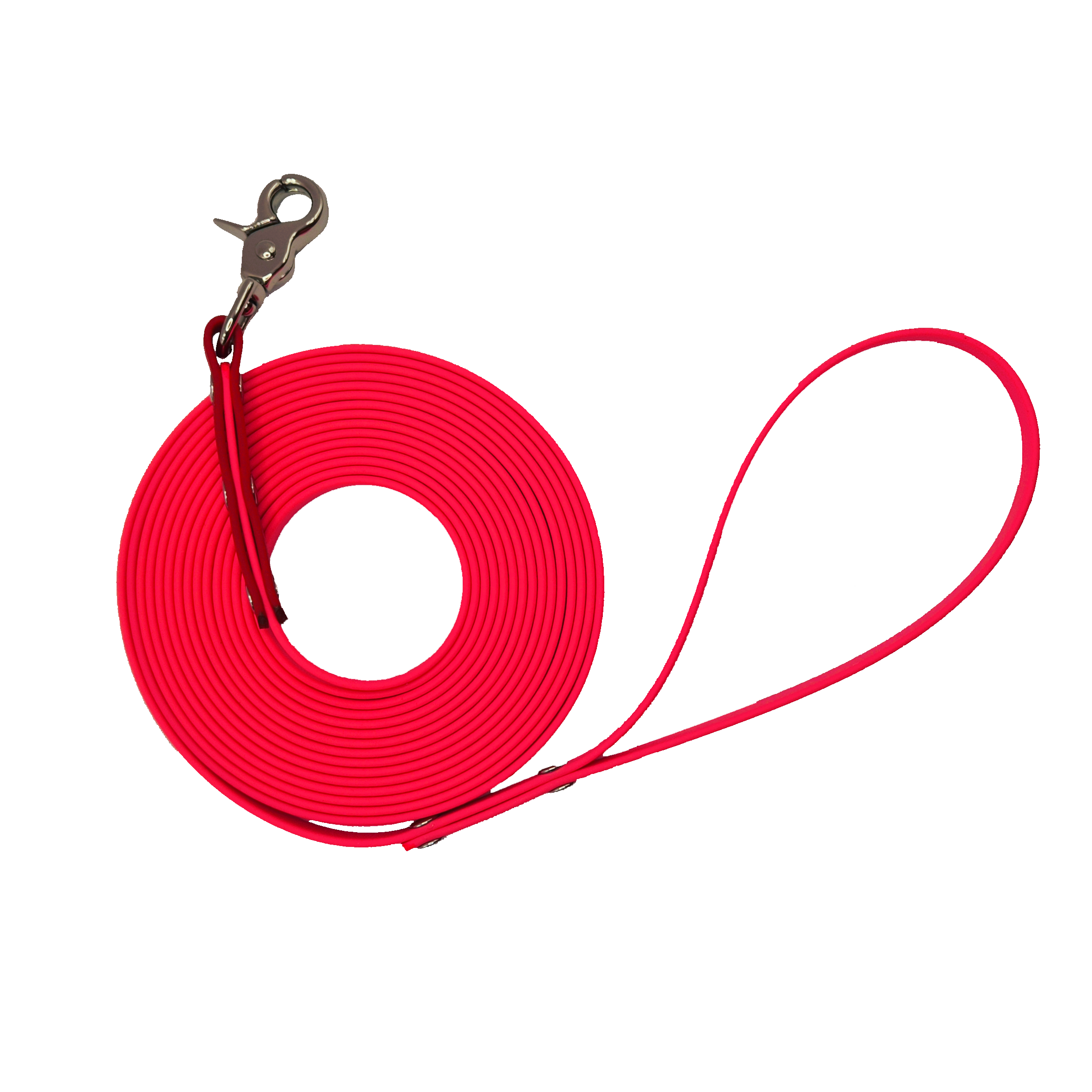 Dog Long Line Lead - Bright Pink and Red