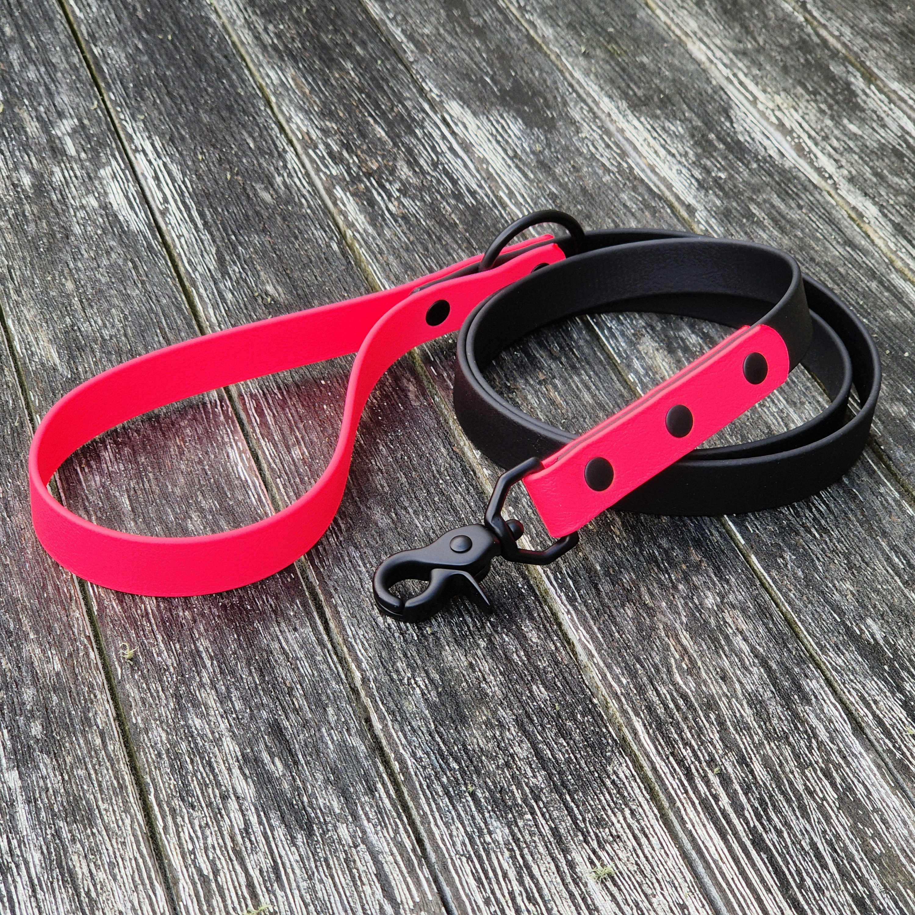 Dog Two-Tone Classic Lead - Black and Pink