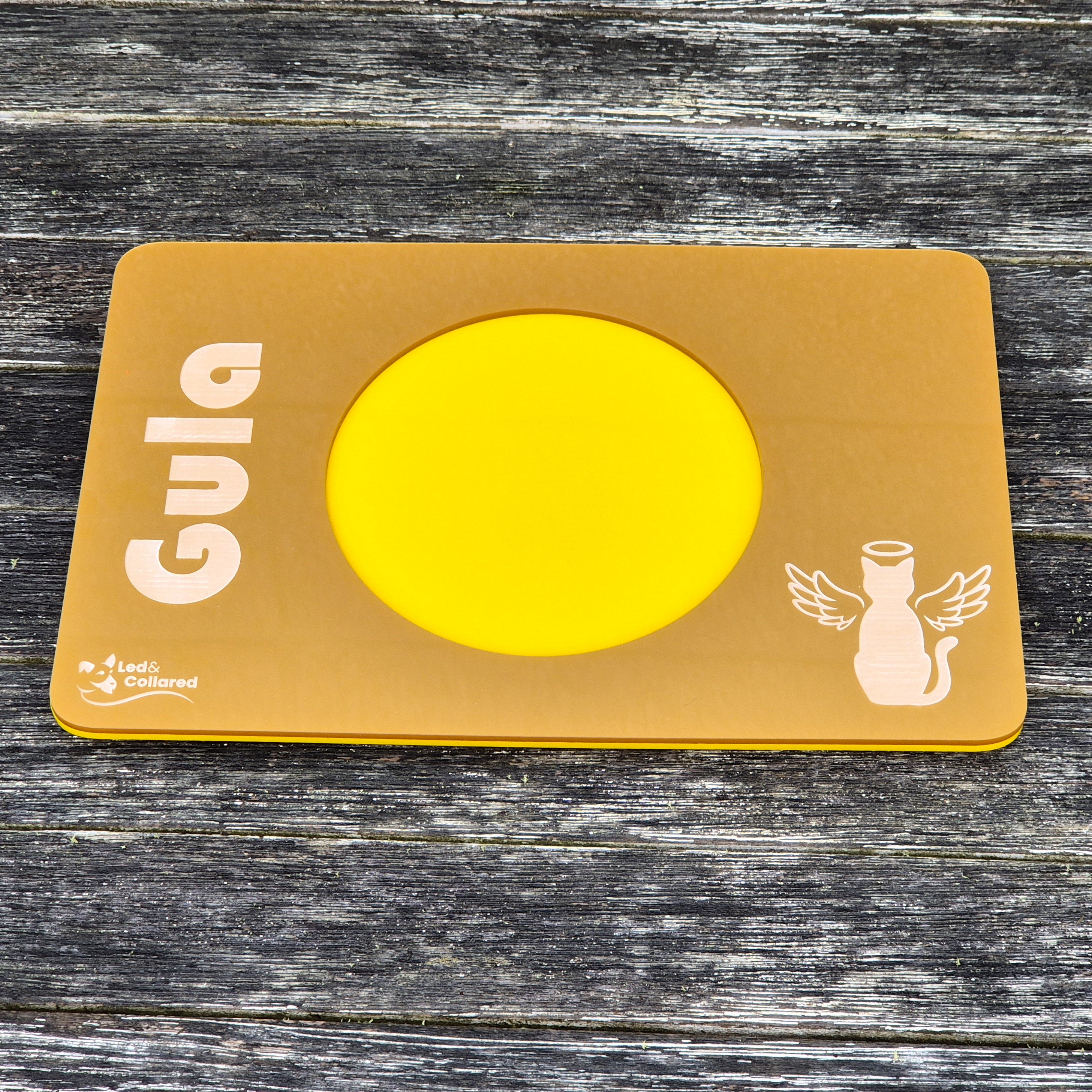 Cat Feeding Mat - Single - Gold and Yellow