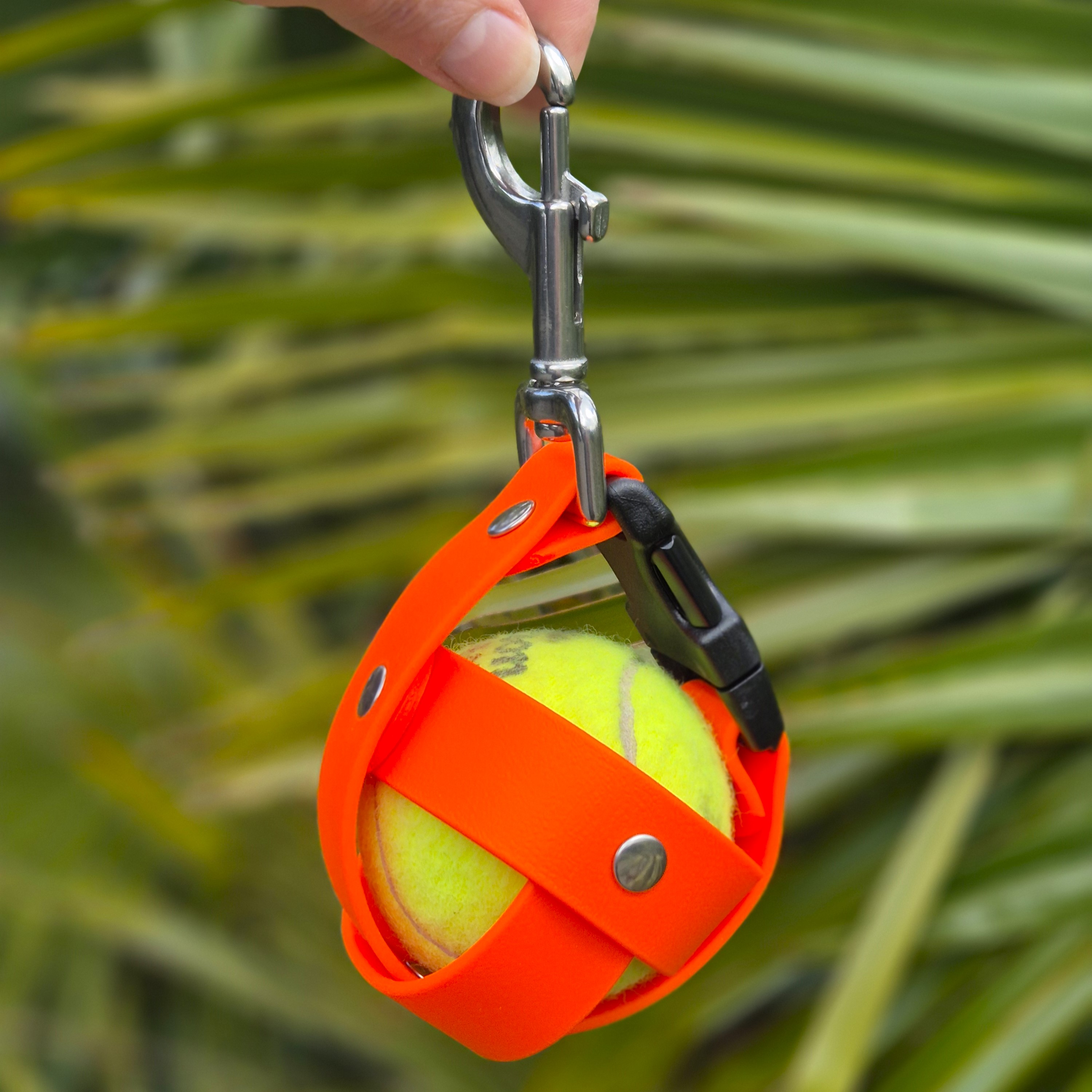 Ball Holder - Bright Orange and Stainless Steel