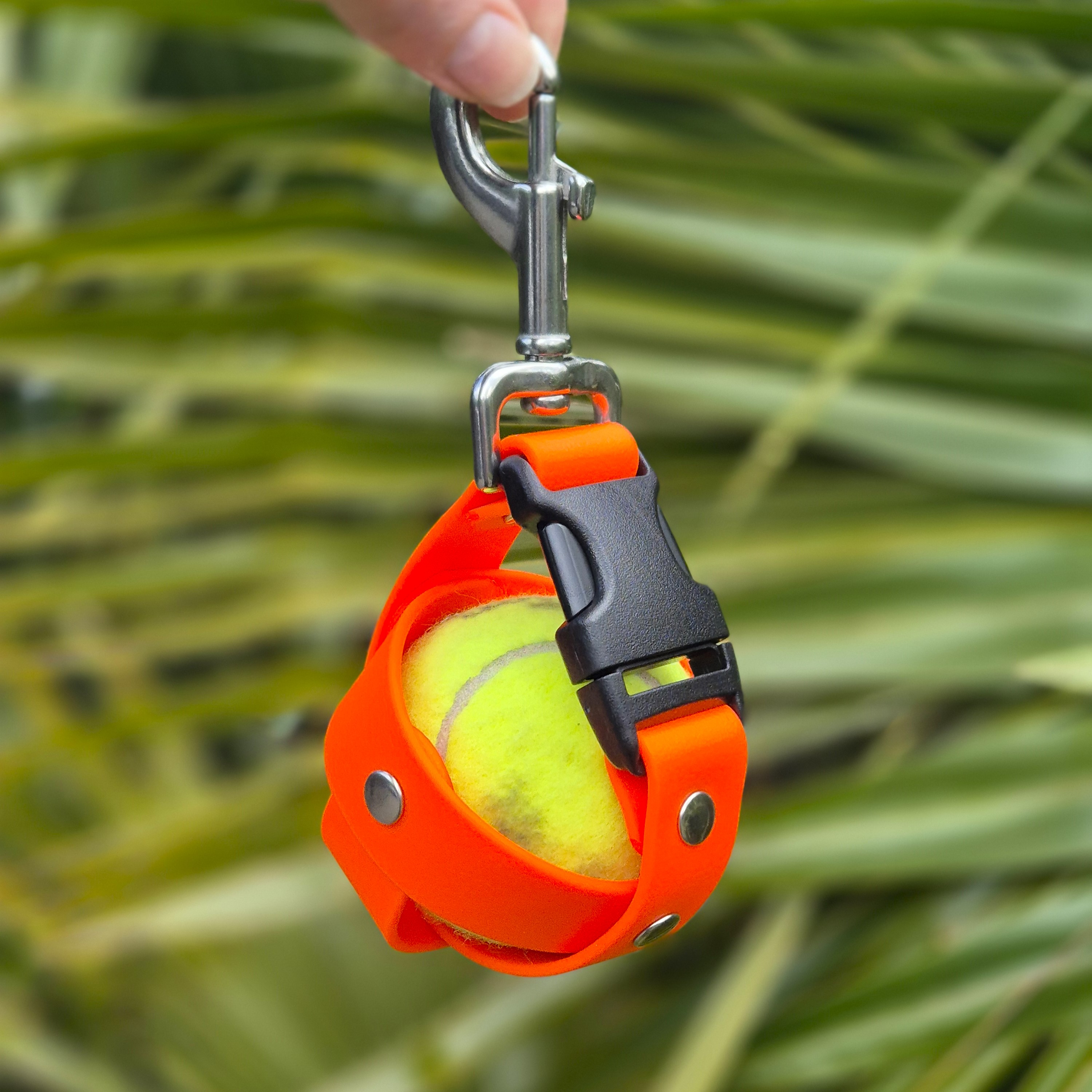 Ball Holder - Bright Orange and Stainless Steel