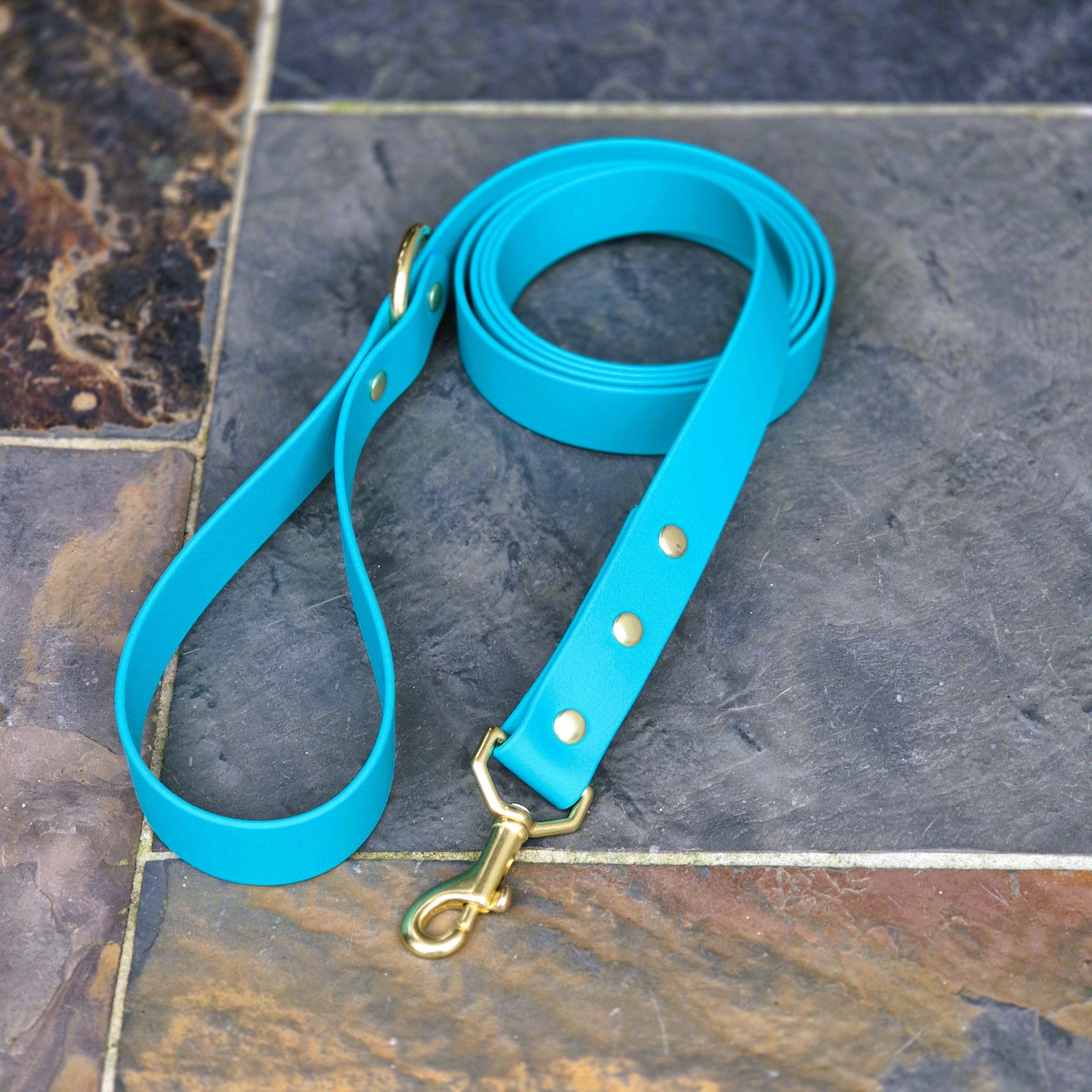 Classic Lead - Wide - Teal and Brass