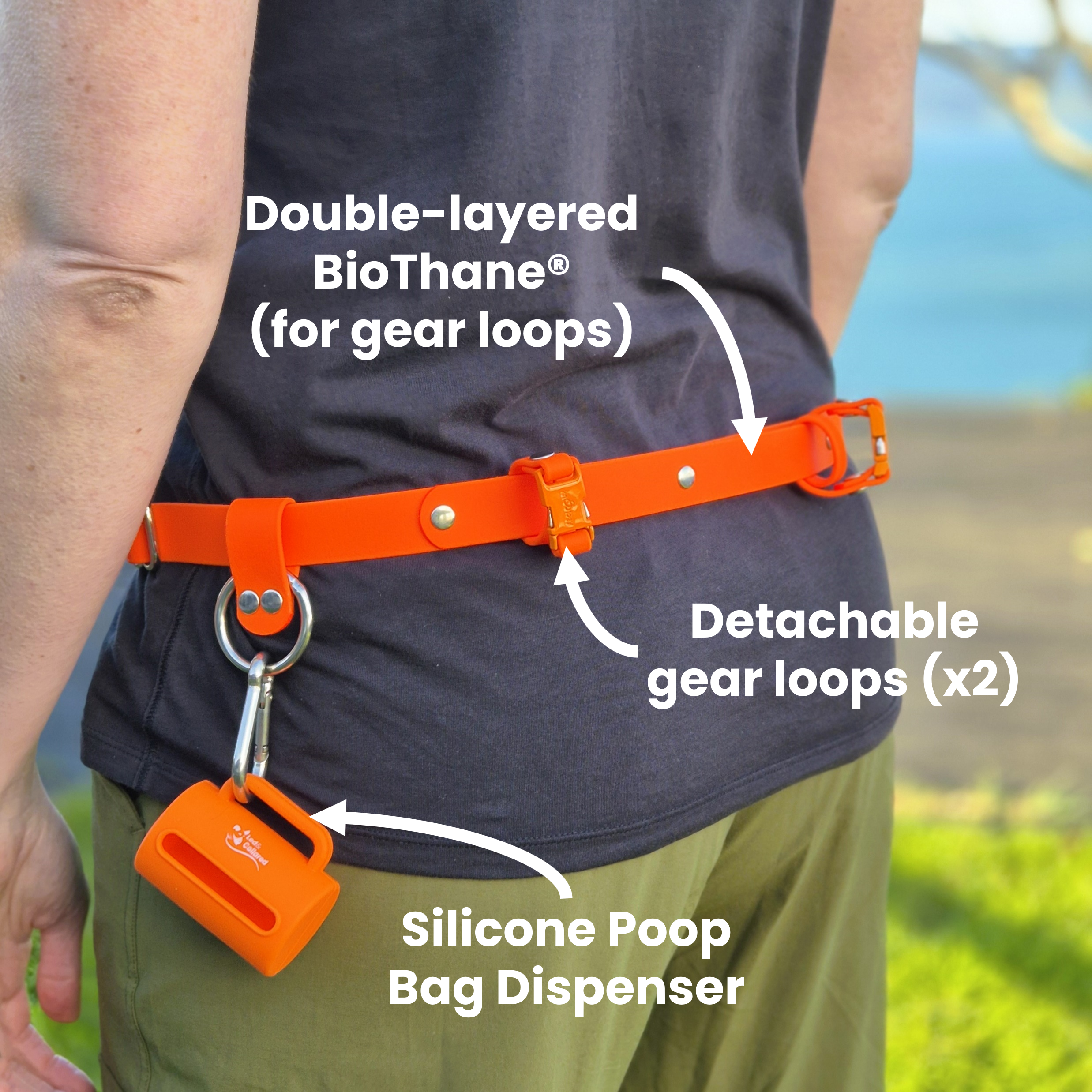 Hands-Free Gear Belt - Bright Orange