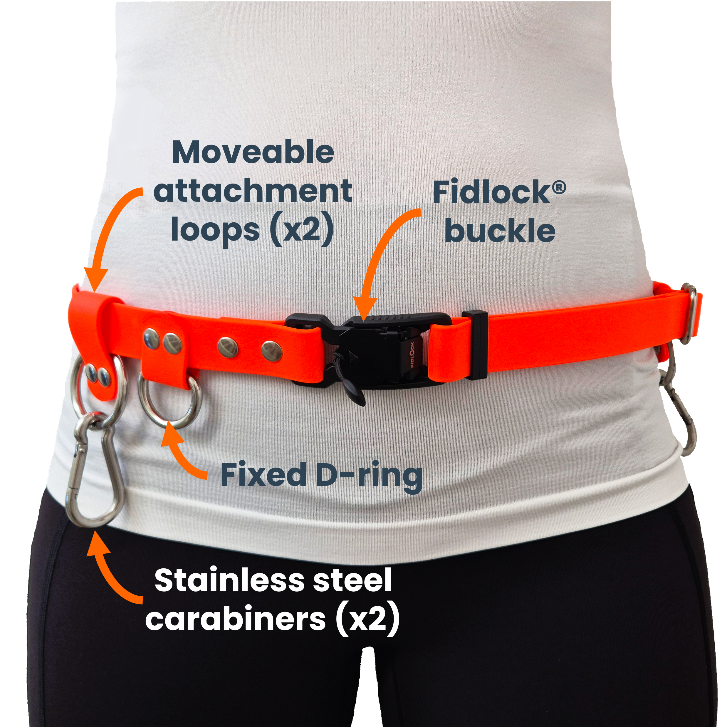 Hands-Free Gear Belt - Bright Orange