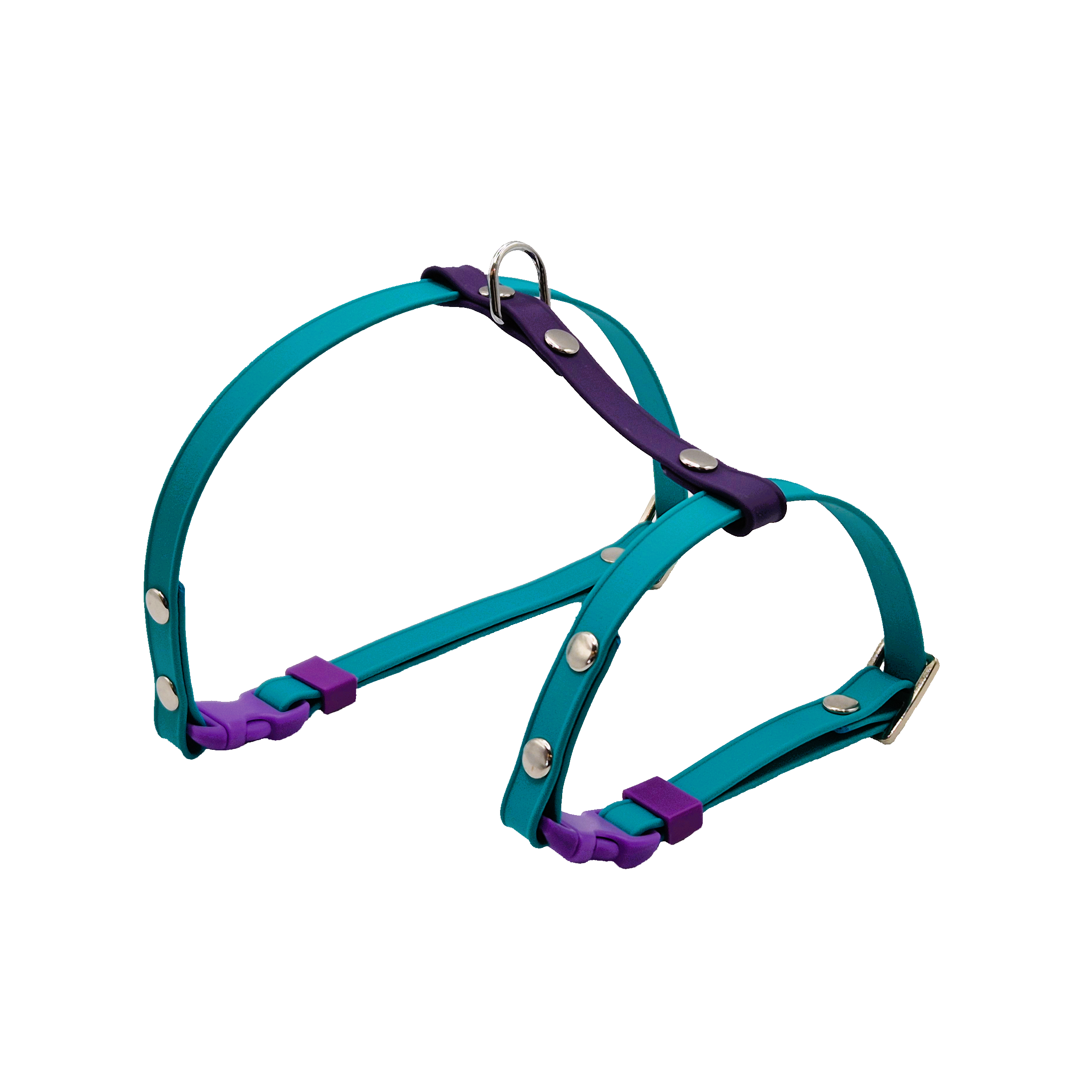 Figure 8 Cat Harness - Teal and Violet