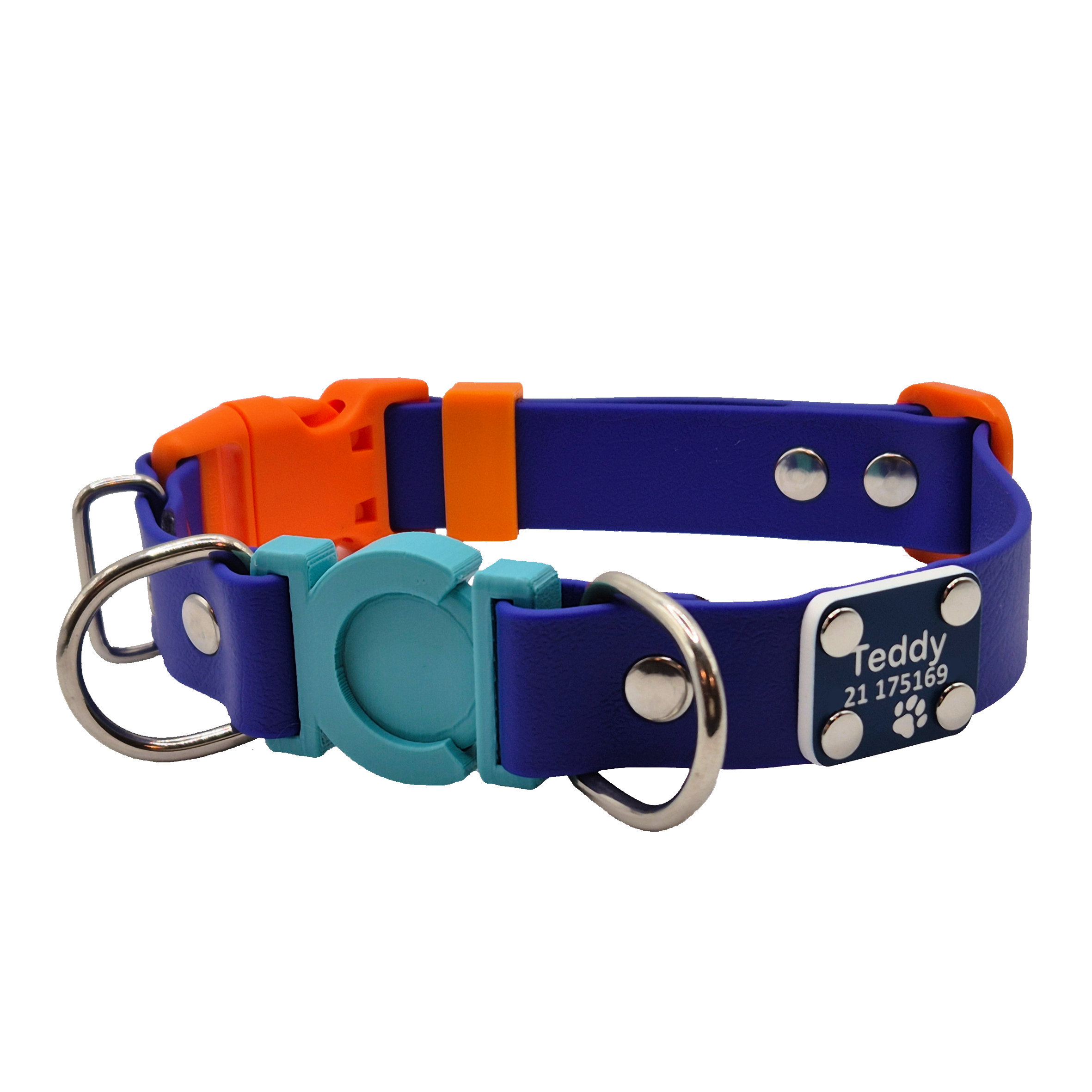 Safety Breakaway Dog Collar - Royal Blue Personalised