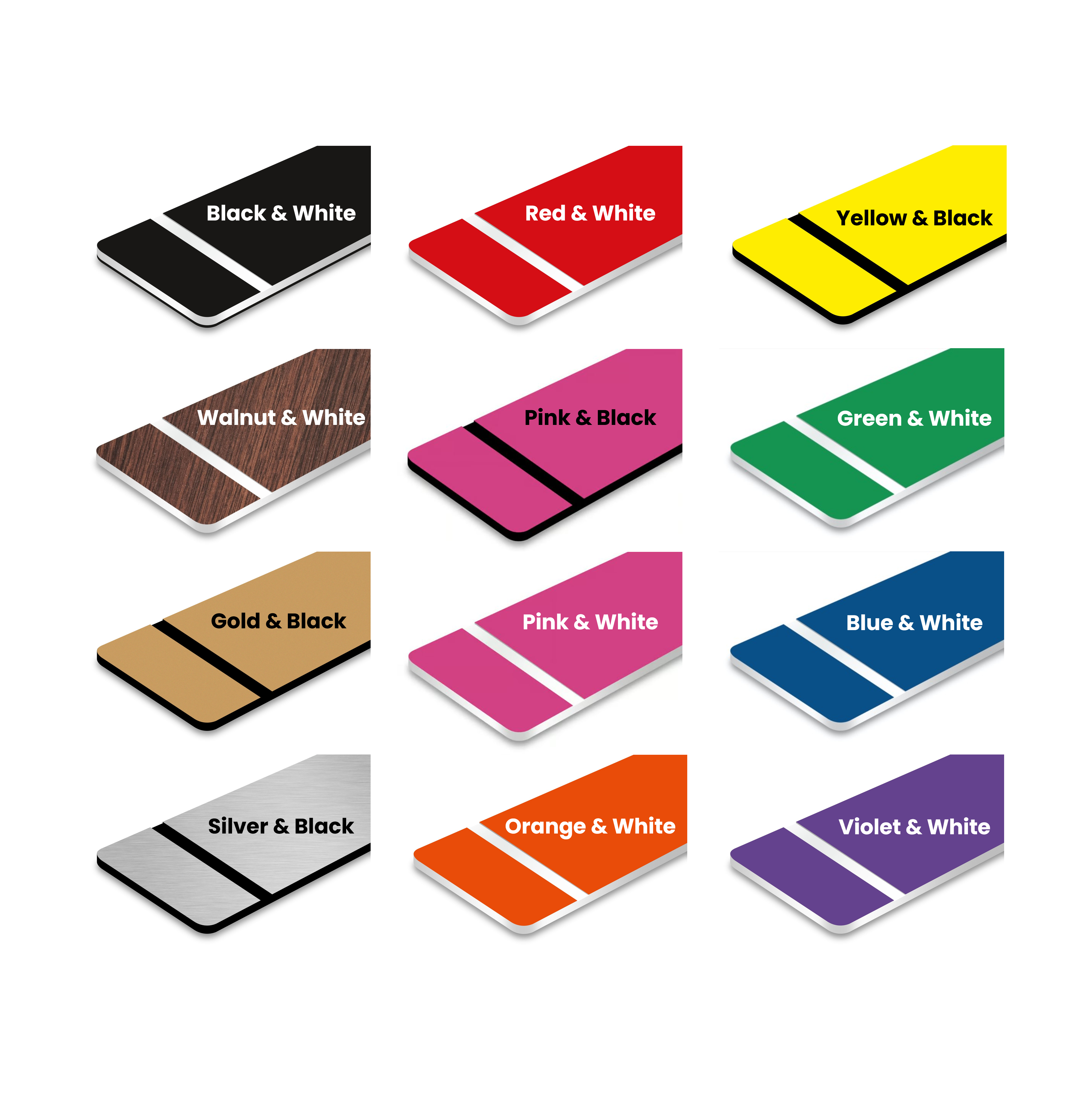 Acrylic Tags - Trolase Colour Samples - All