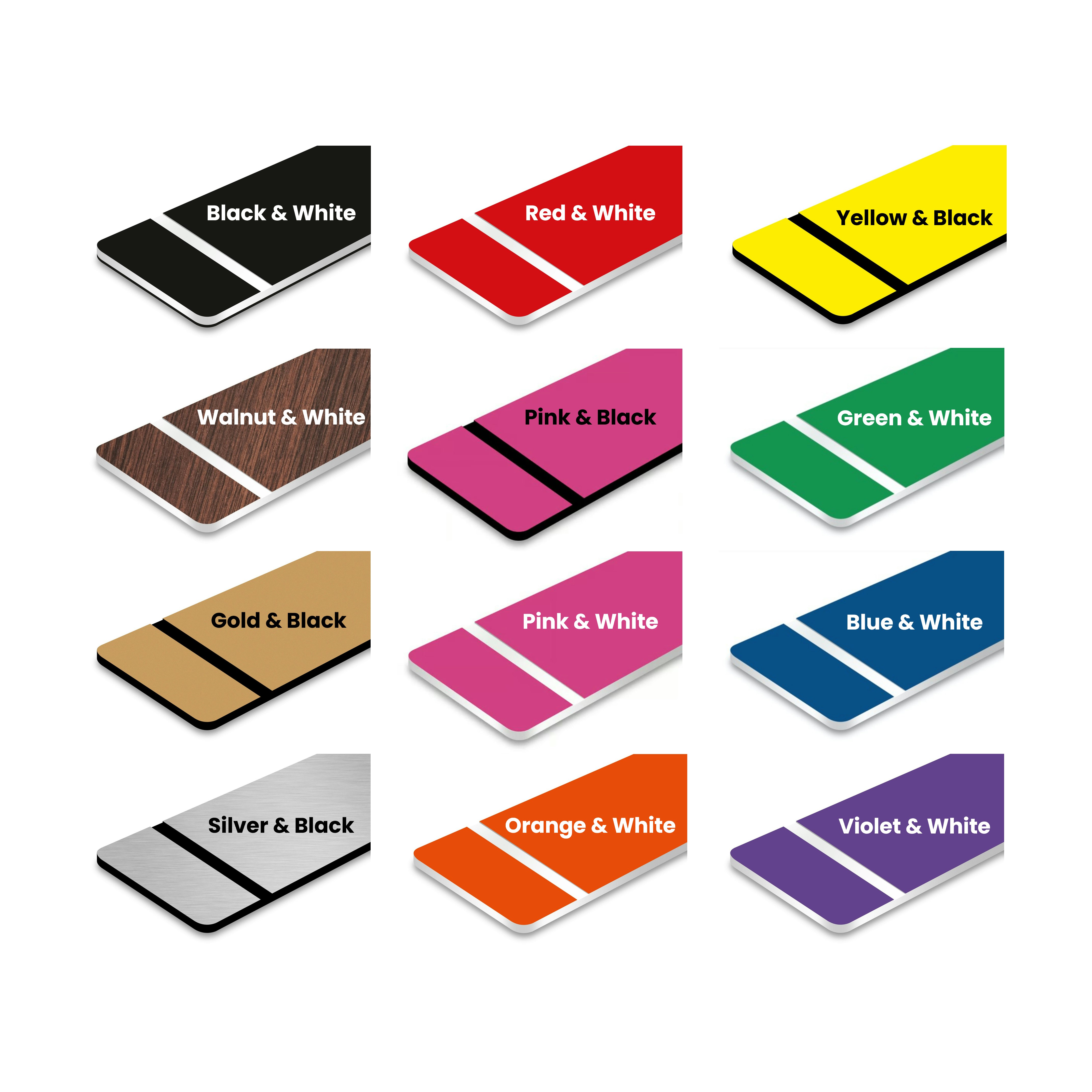 Acrylic Tags - Trolase Colour Samples - All