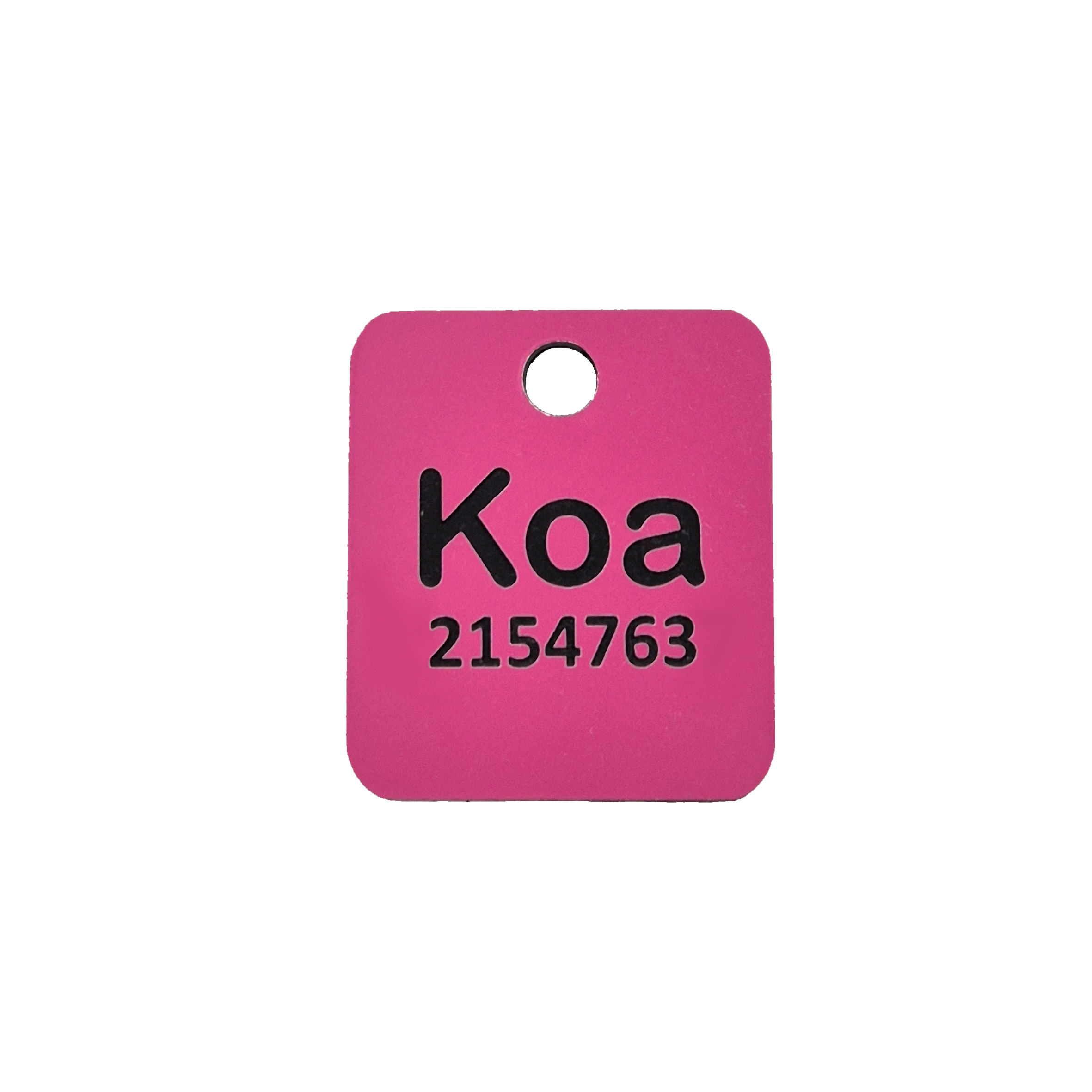 Acrylic Tag - Pink and Black - Square