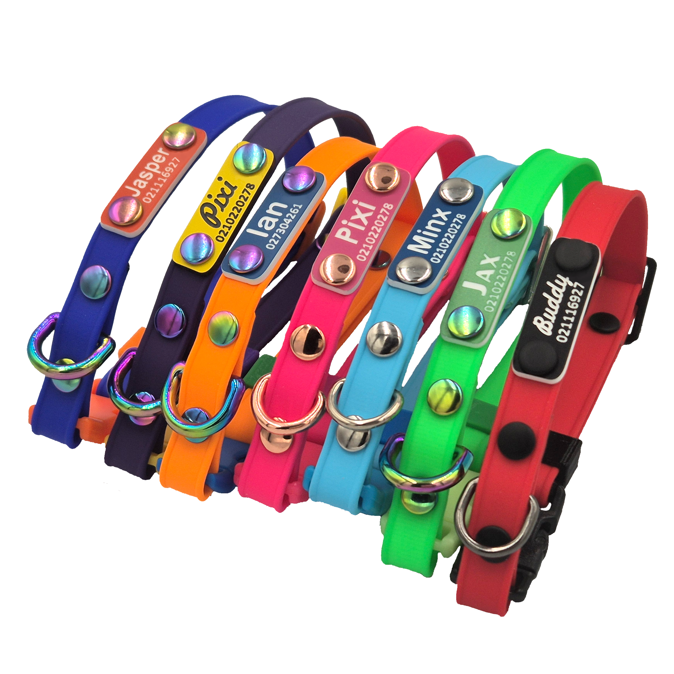 Scrag Tag Cat Collars - Multiple Custom Combinations