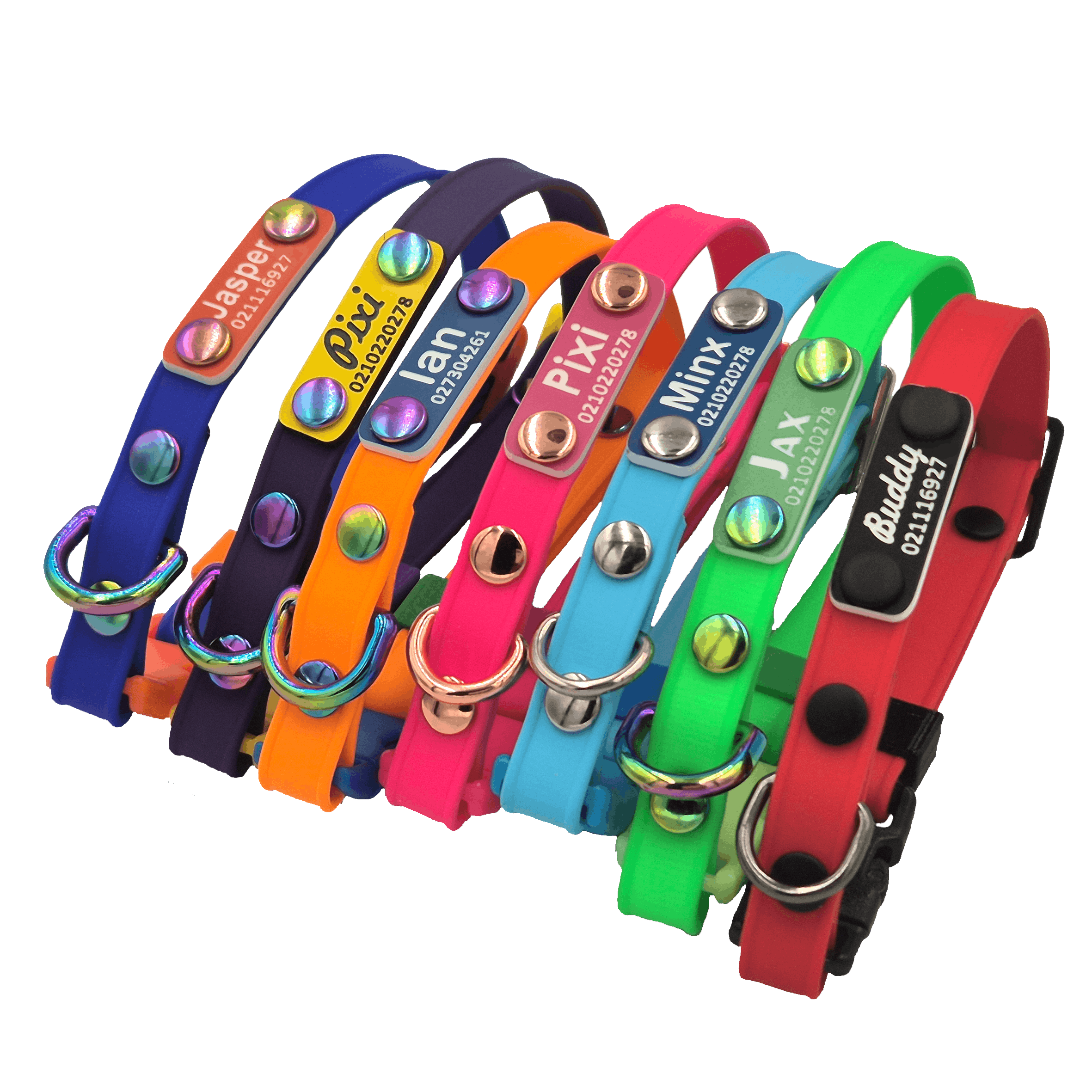 Scrag Tag Cat Collars - Multiple Custom Combinations