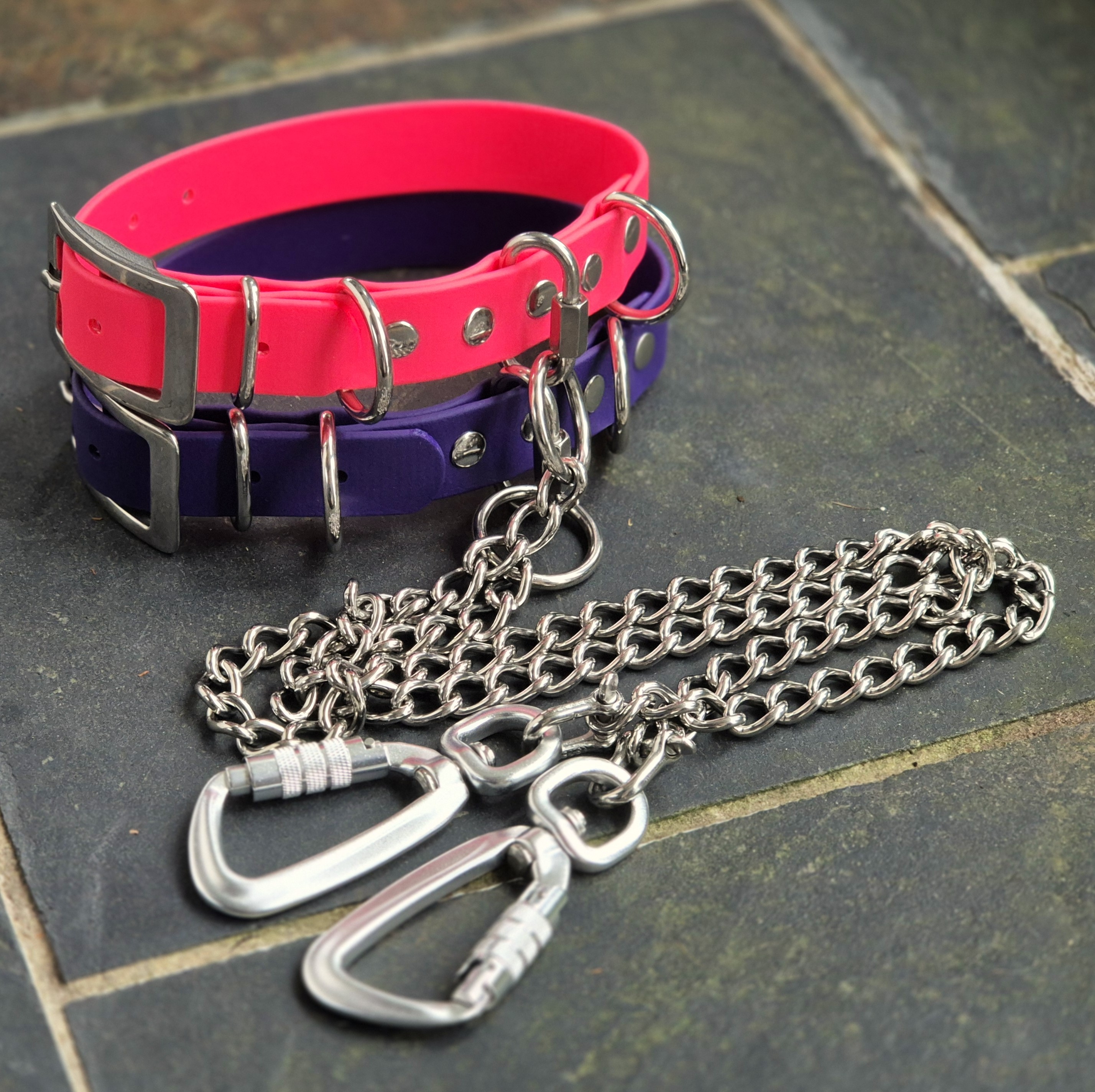 Farm Dog Collars - Pink and Violet