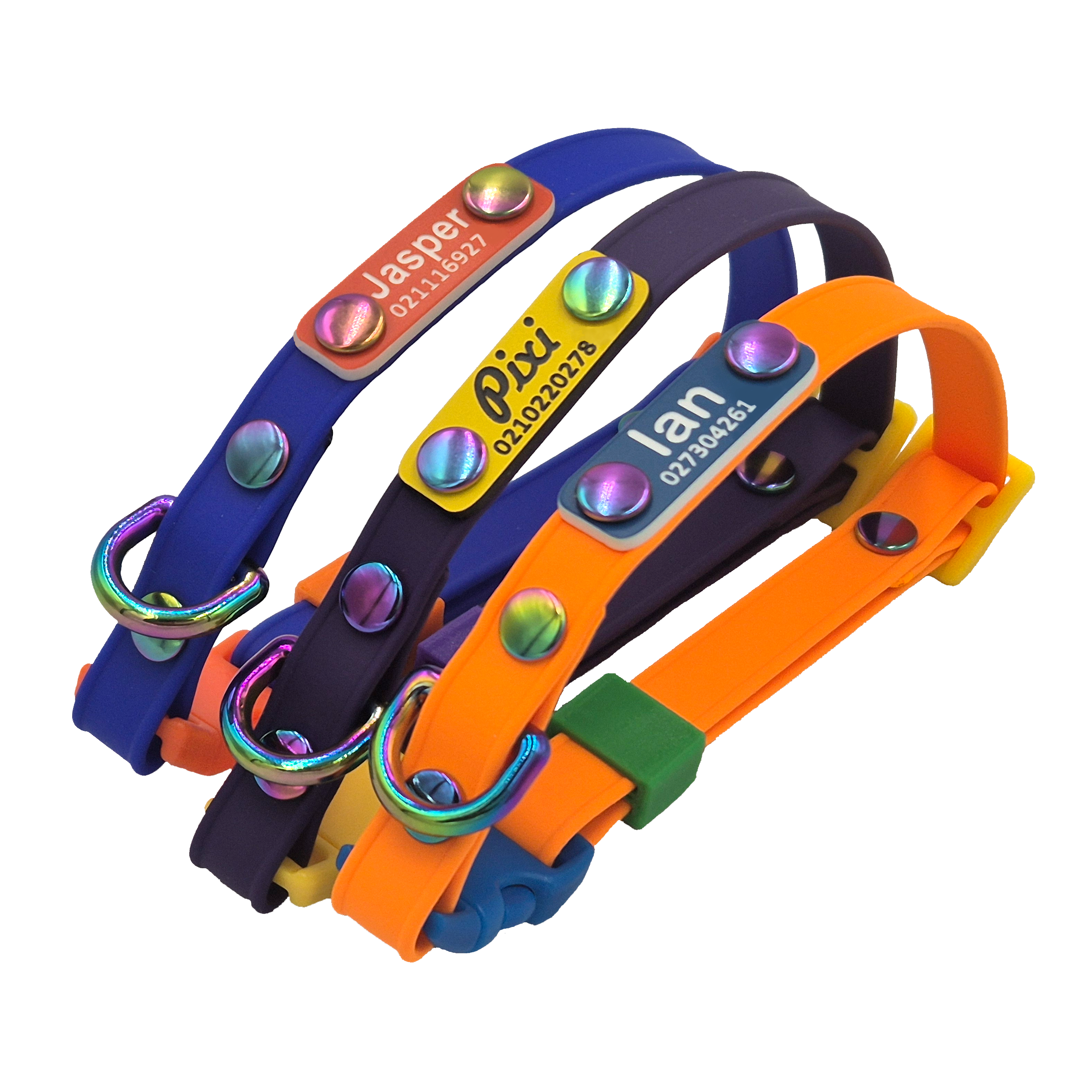 Scrag Tag Cat Collars - 3 Custom Colour Combinations