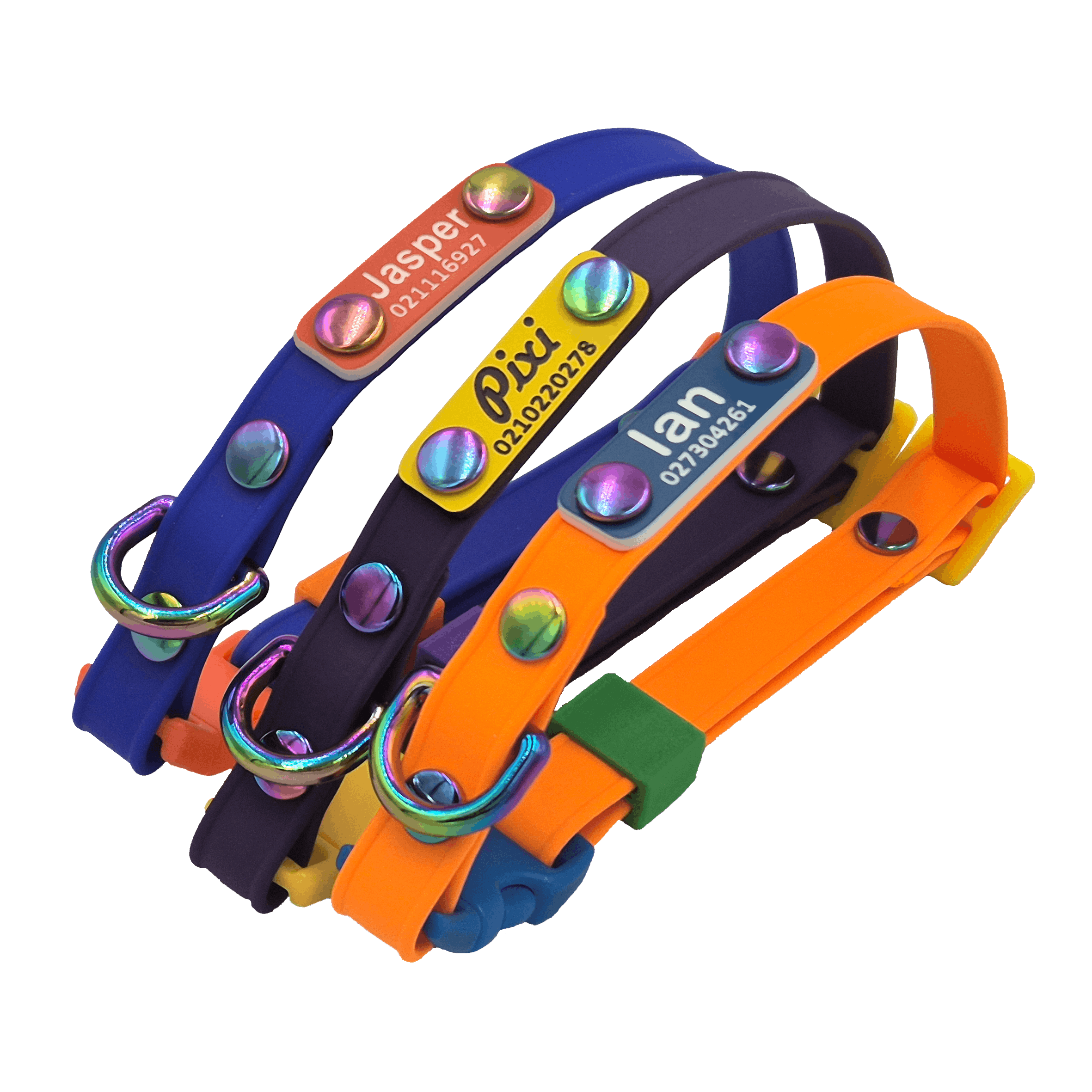 Scrag Tag Cat Collars - 3 Custom Colour Combinations