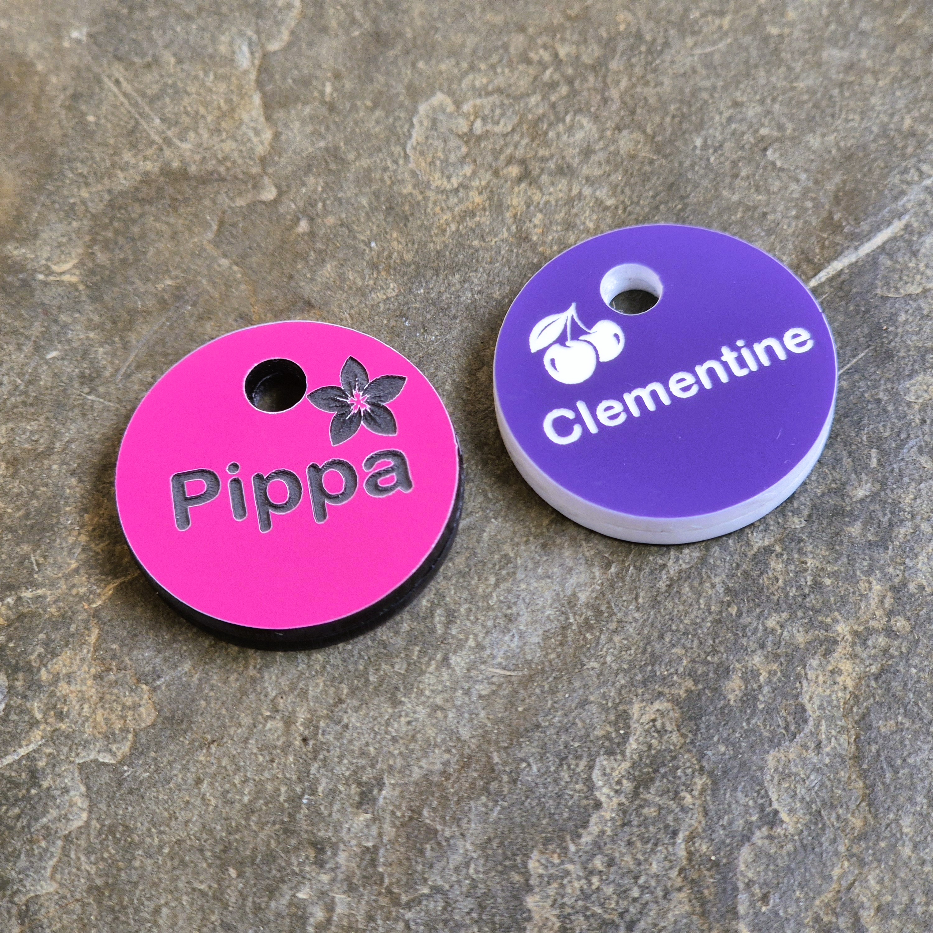 Acrylic Tags - Small Circles