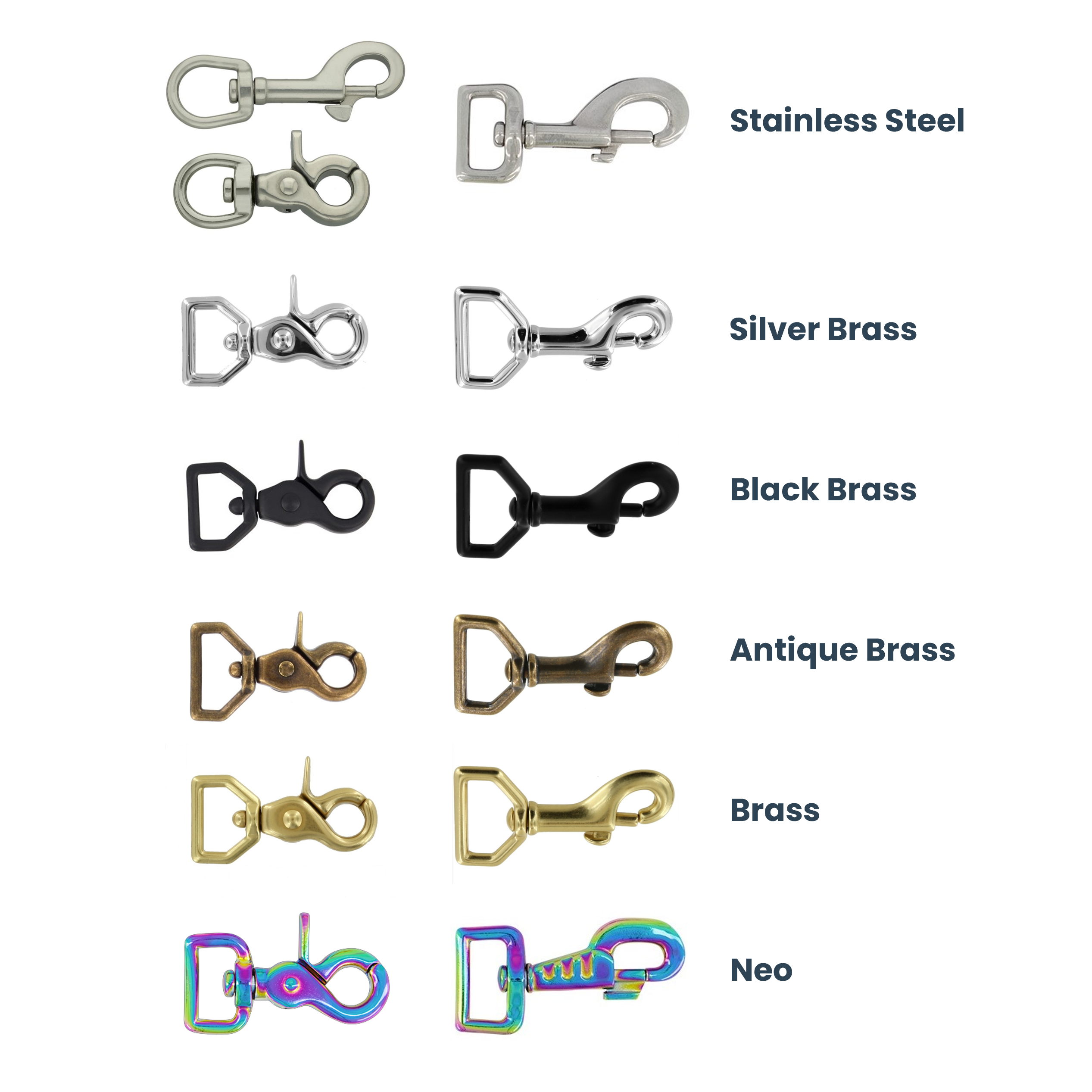 Classic Style Dog Lead Hardware Options