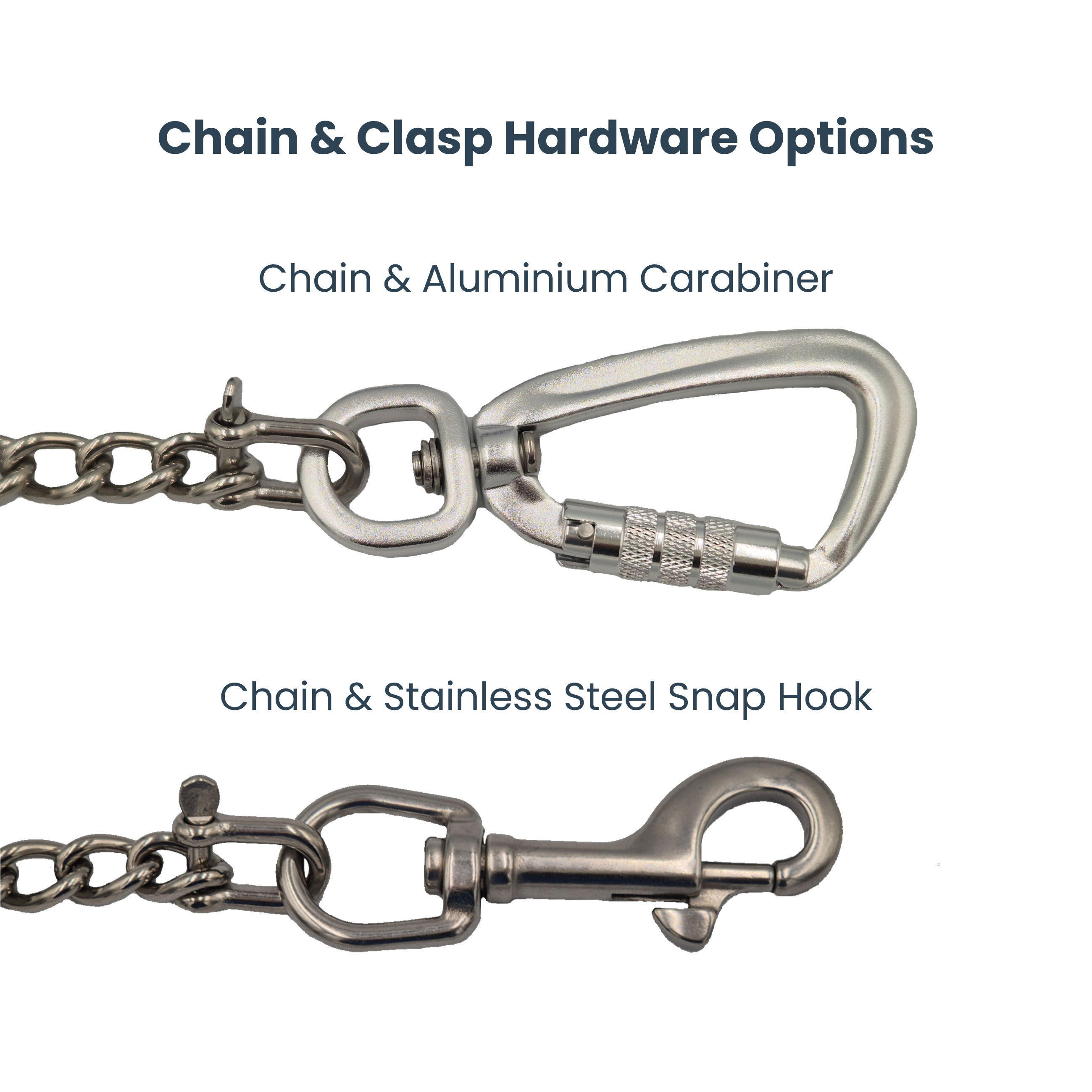 Farm Dog Collar - Chain and Clasp Hardware Options