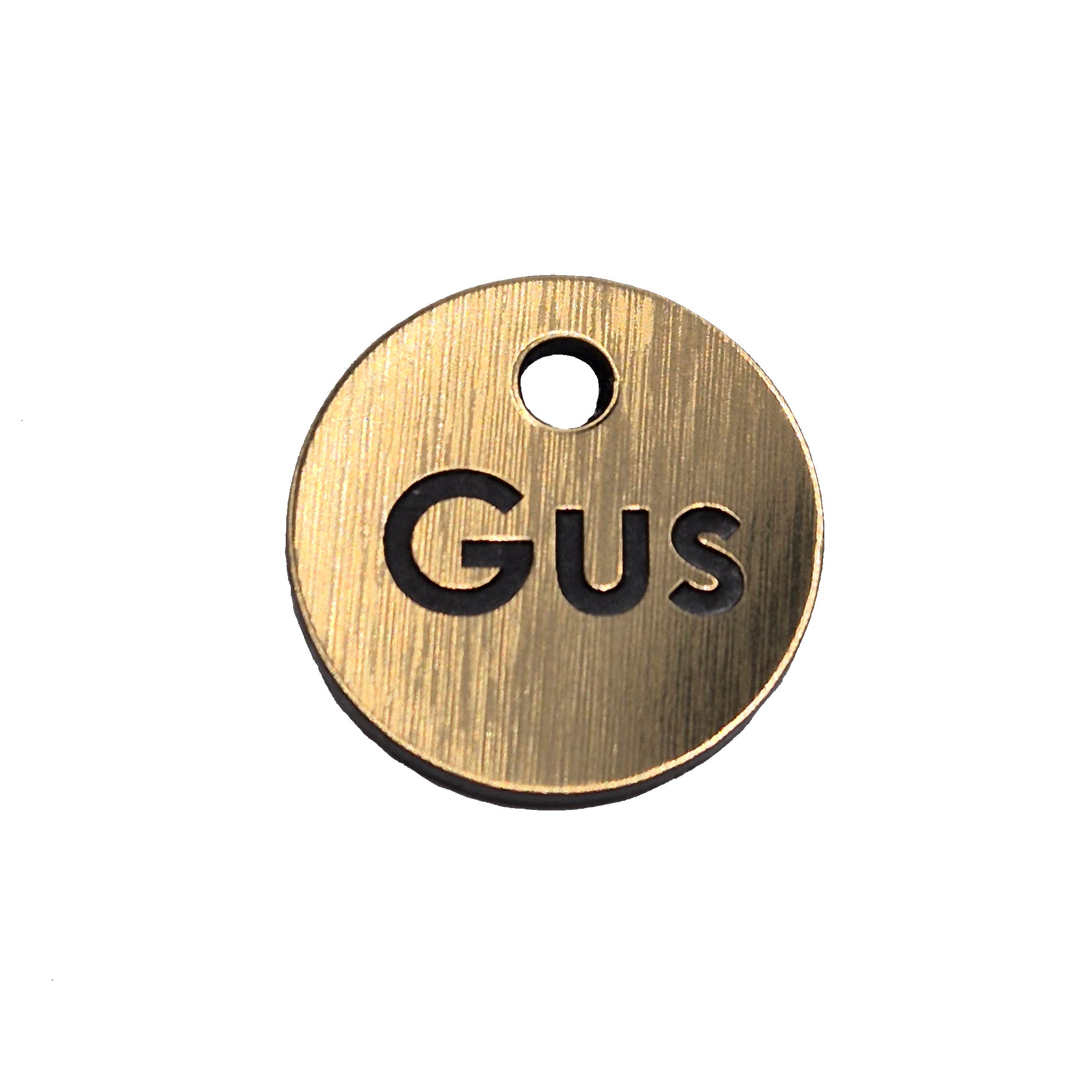 Acrylic Tag - Gold and Black - Circle