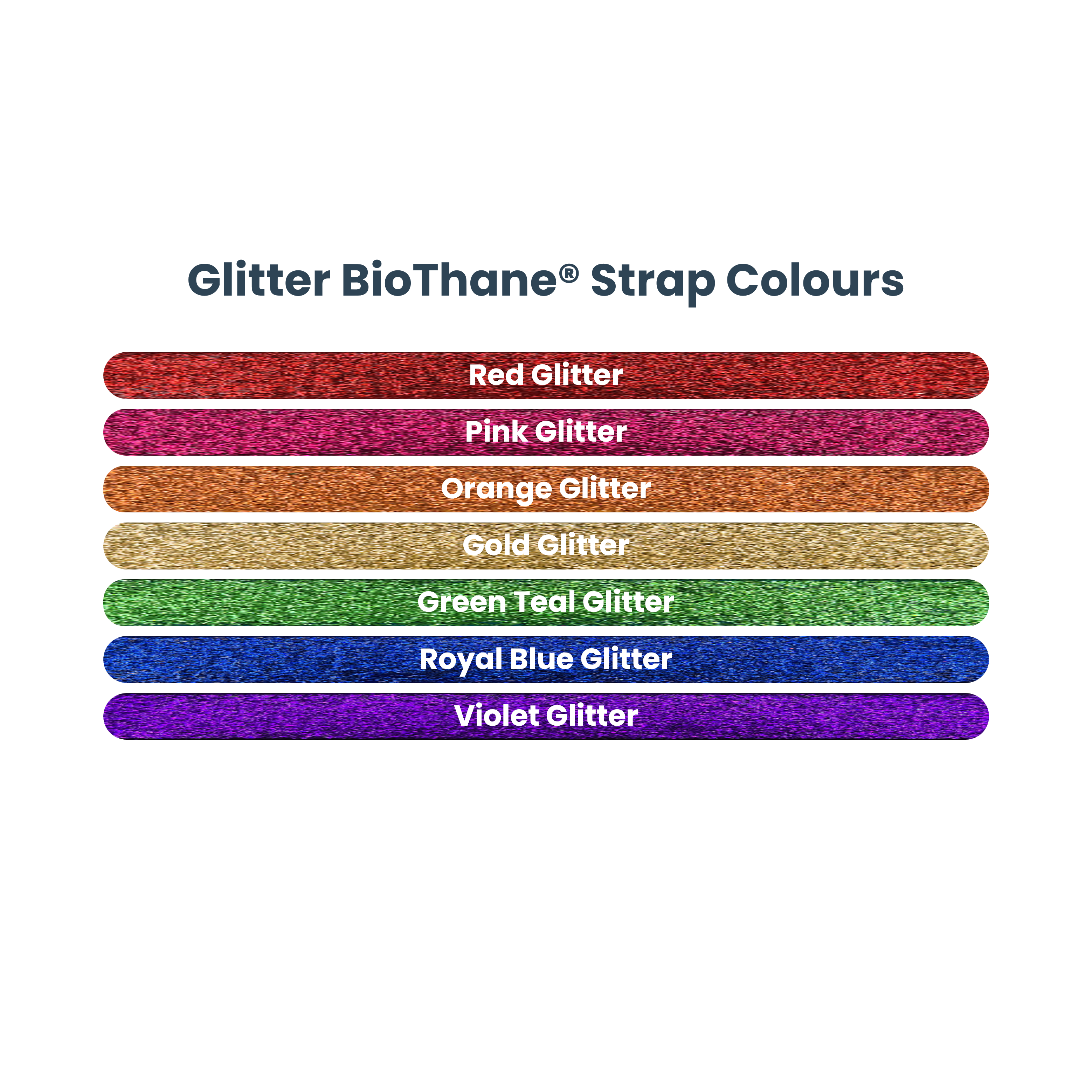 Glitter Biothane Colour Chart