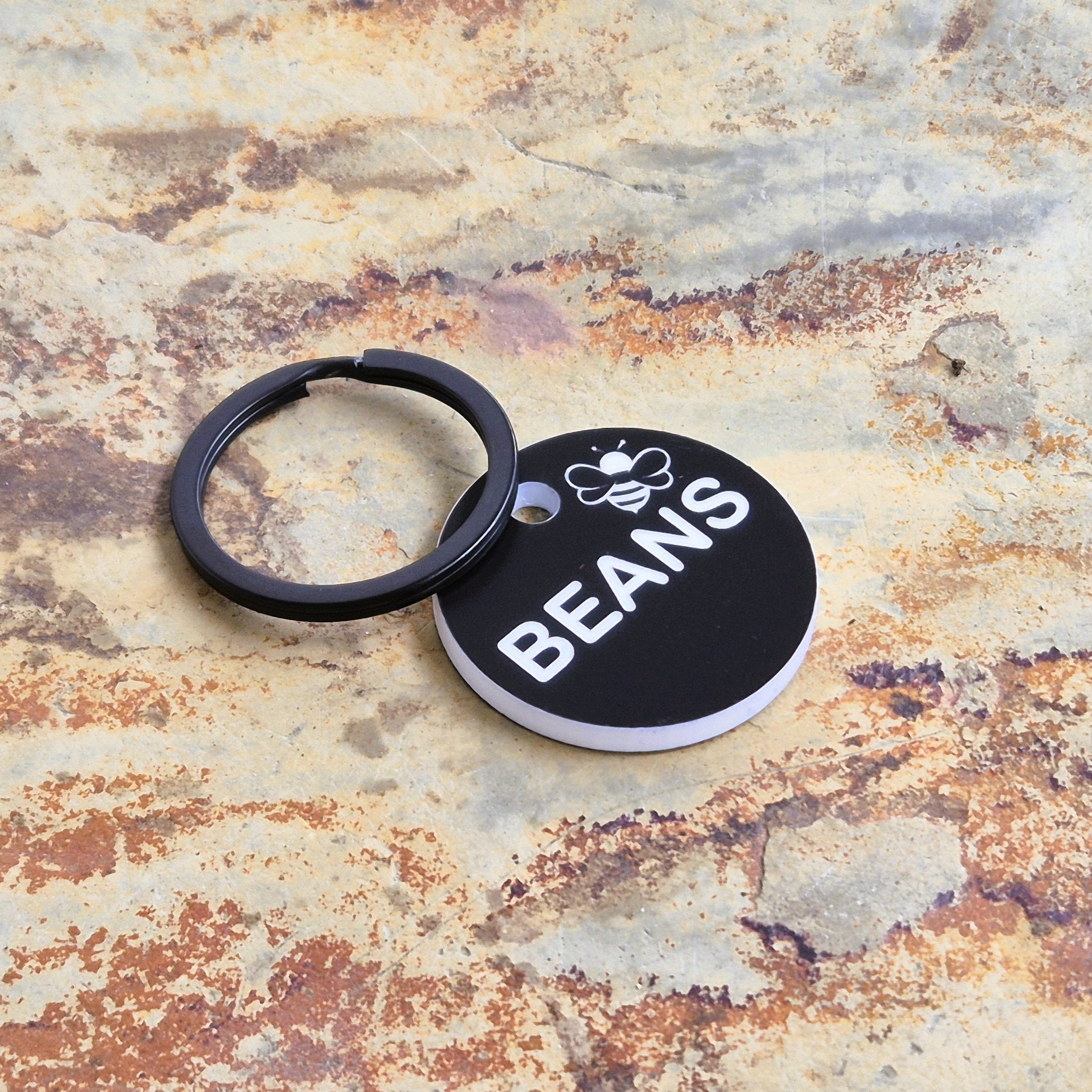 Acrylic Tag - Black and White - Circle