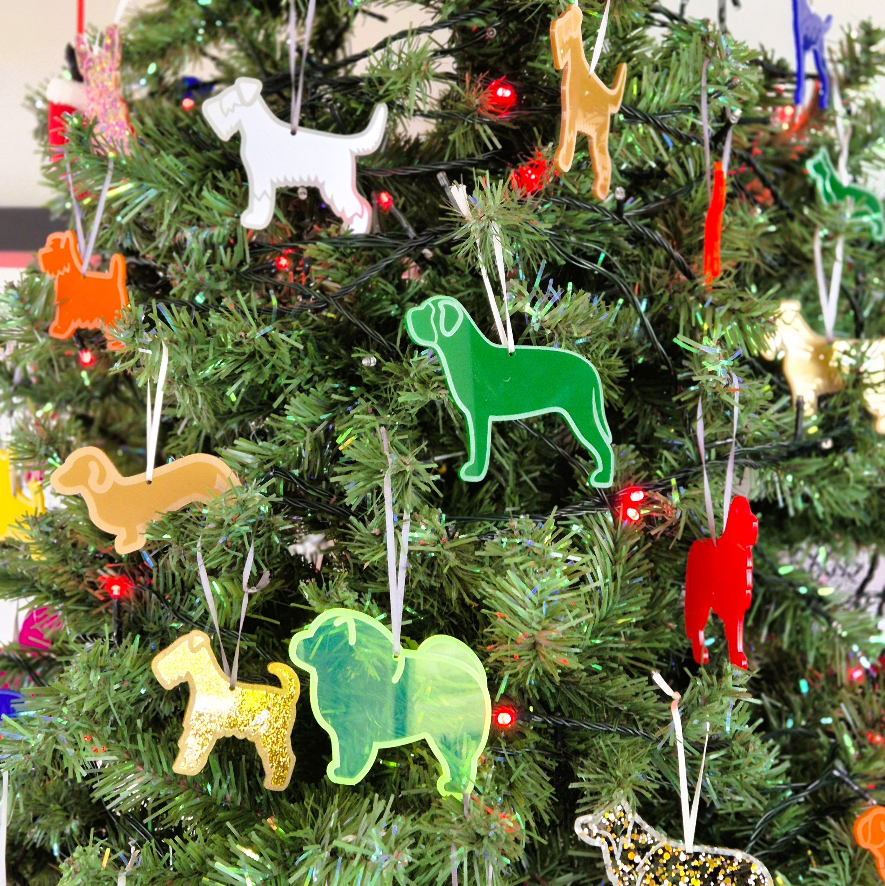 Christmas decorations - collection on tree