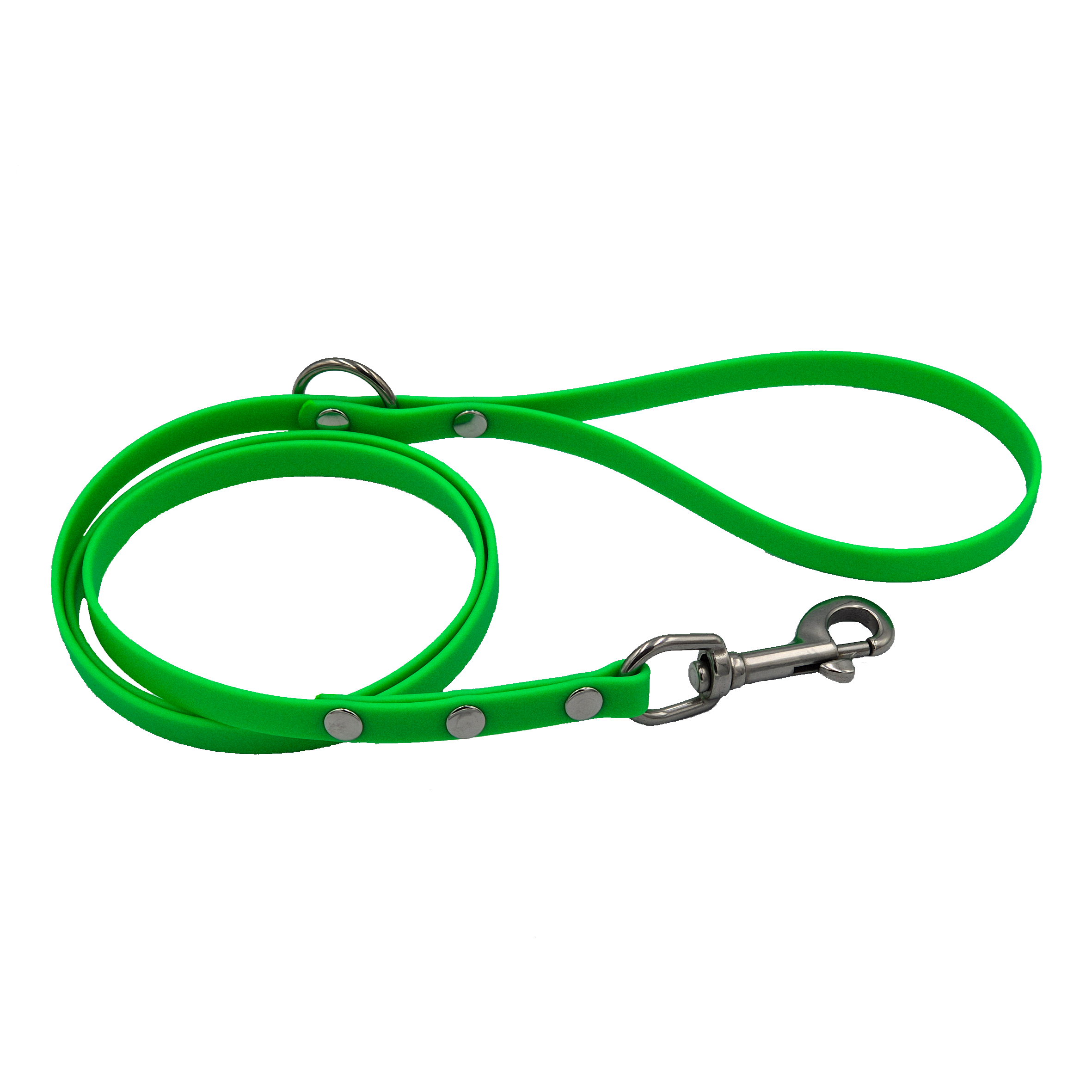 Streamlined Lead - Cat & Small Dog - Green and Stainless Steel Hook