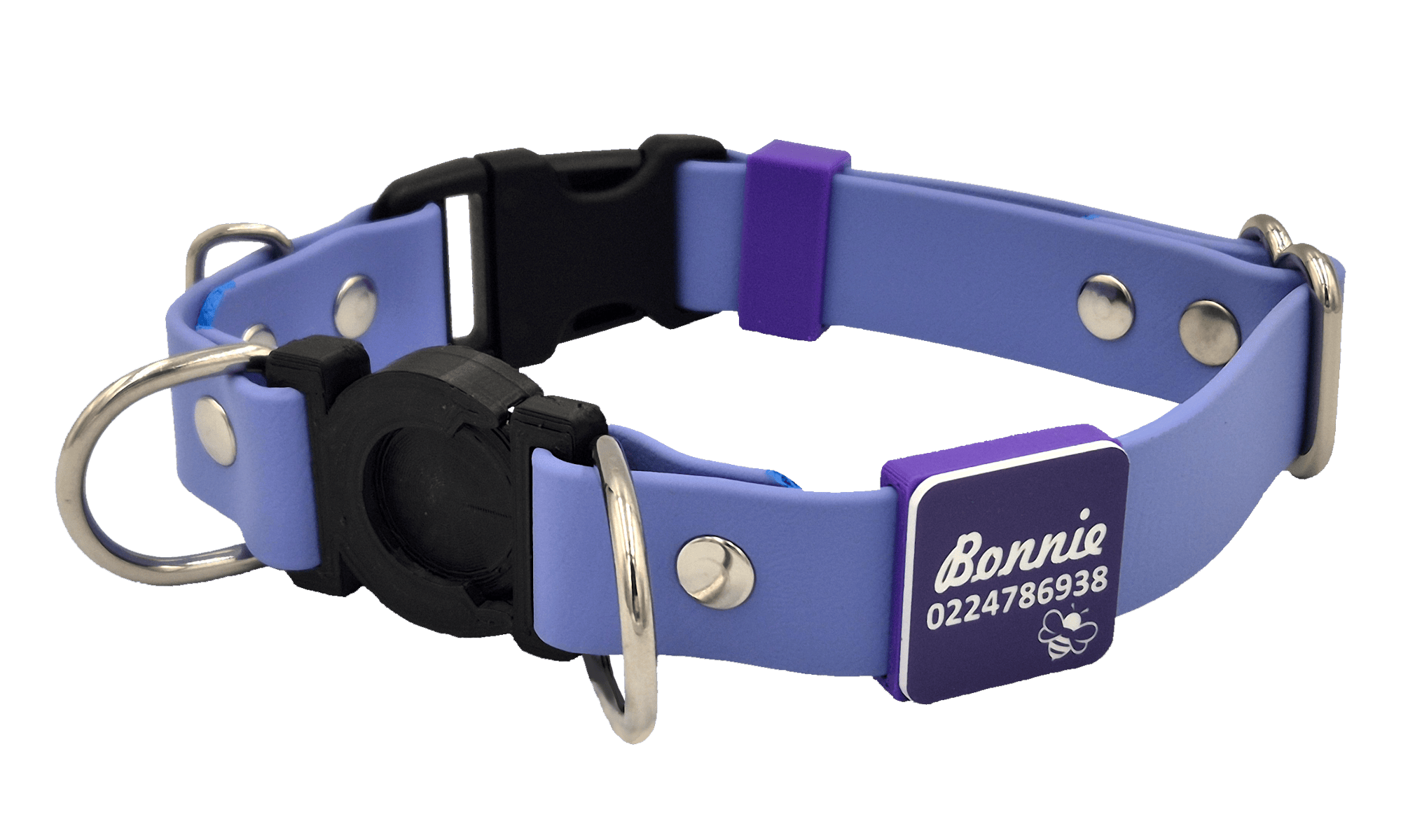 Safety Breakaway Dog Collar - Periwinkle - Slide-On Scrag Tag