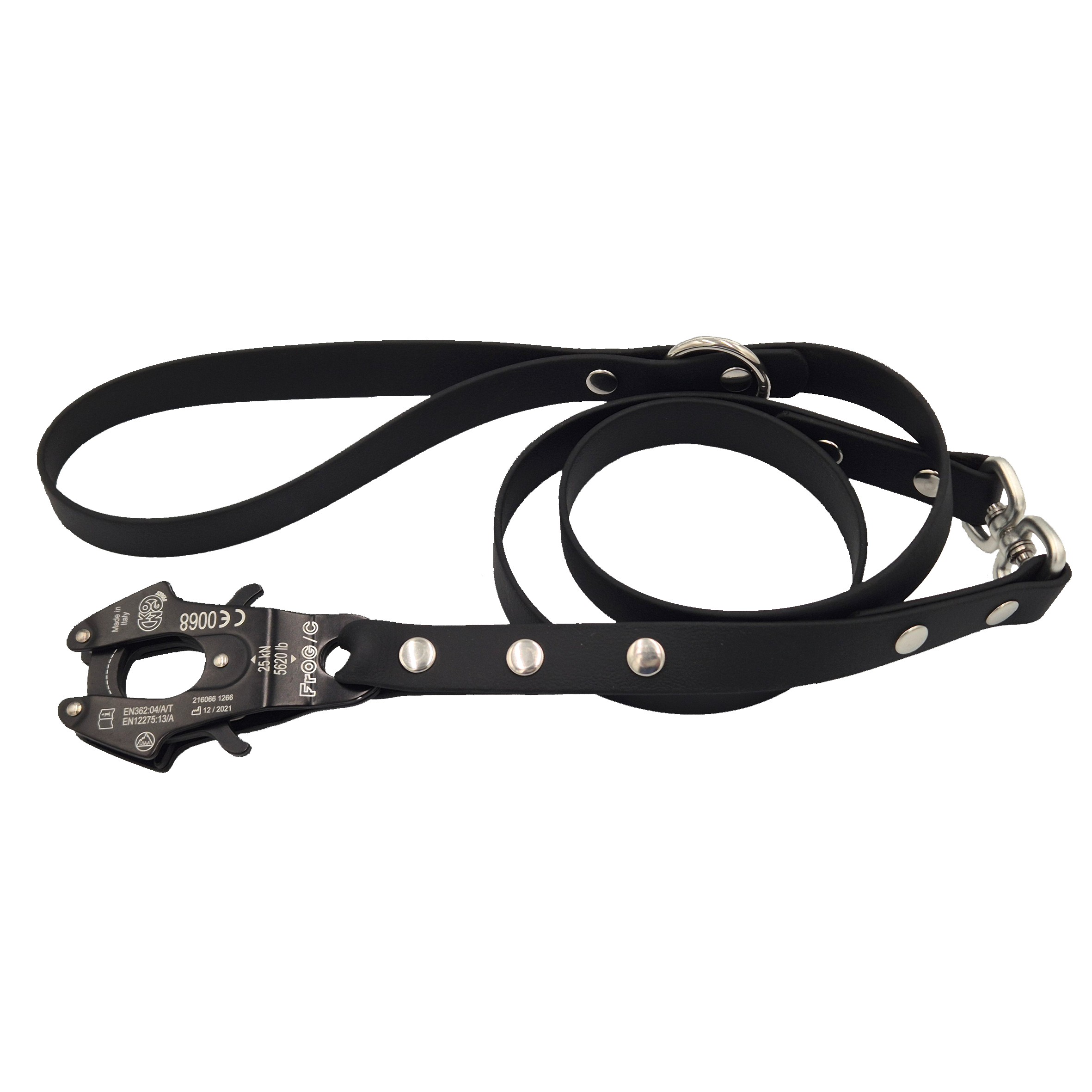 Tactical Dog Lead - Black with Black Hardware