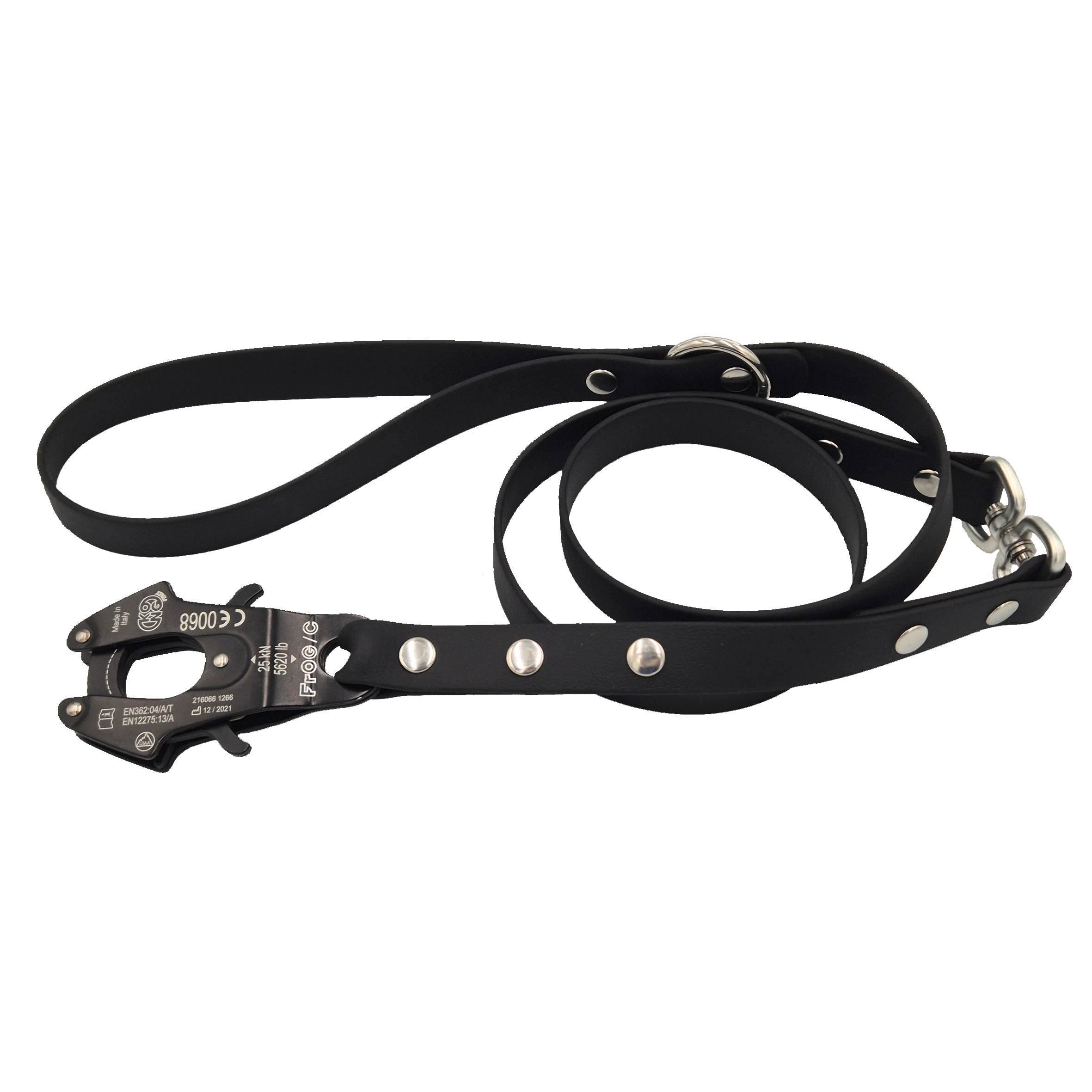 Tactical Dog Lead - Black with Black Hardware
