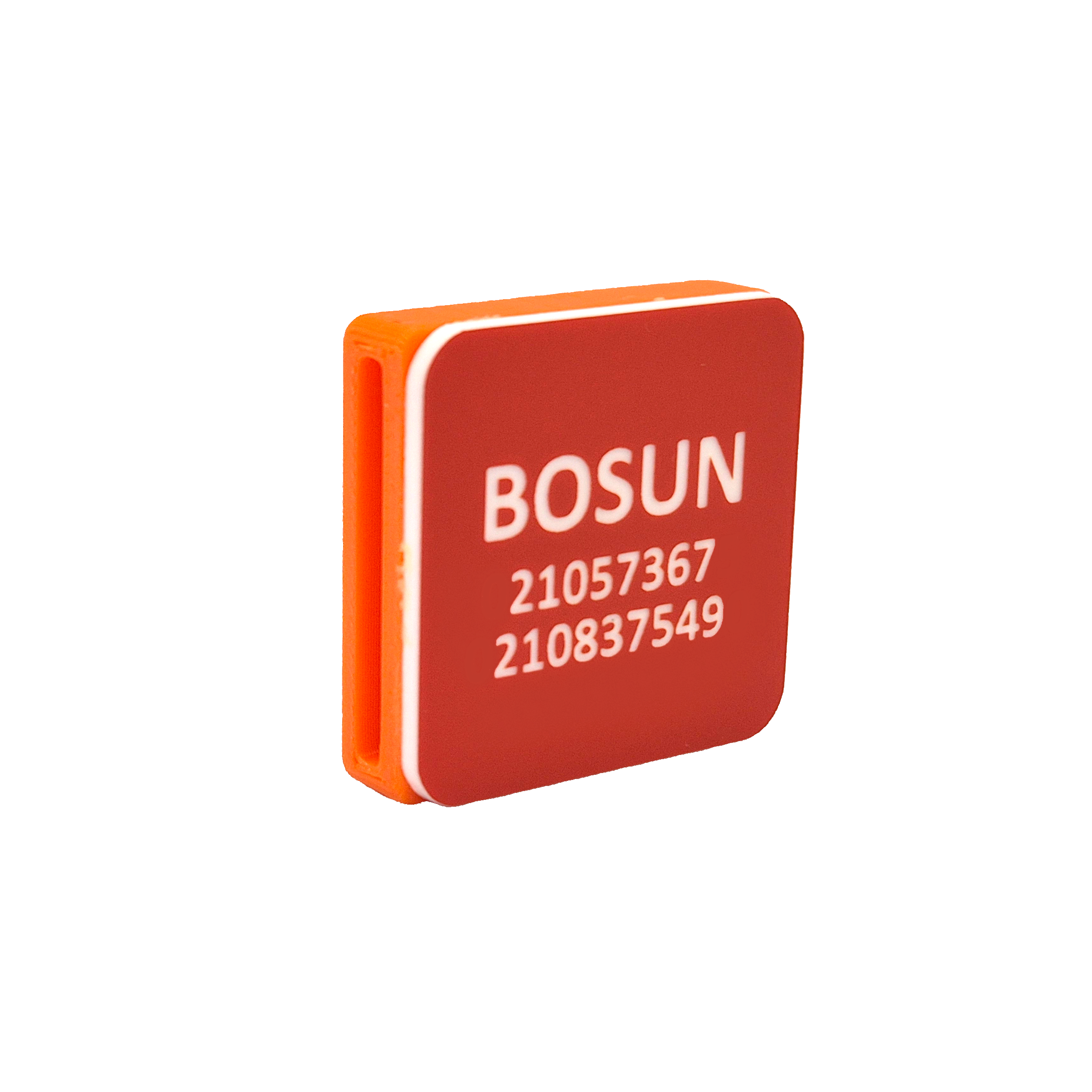 Slide-On Scrag Tag - 25mm - Orange and White