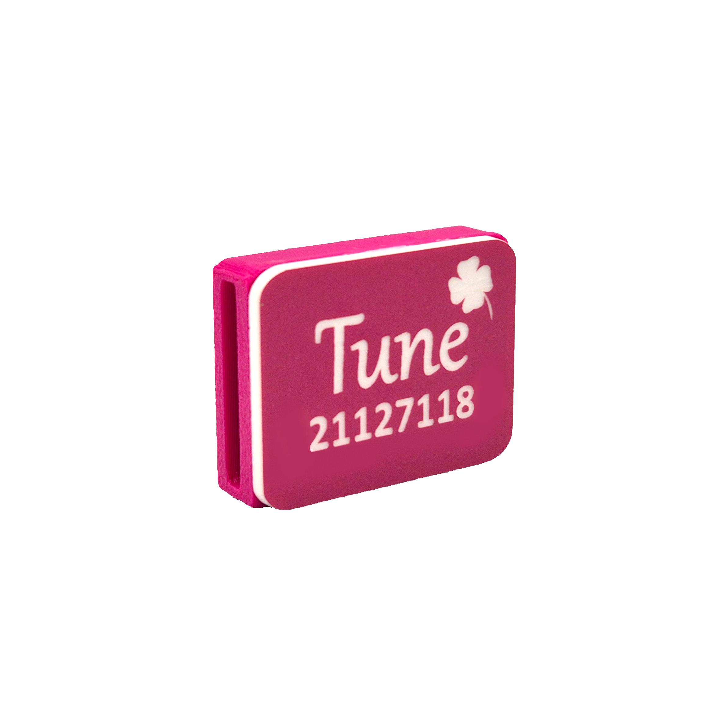 Slide-On Scrag Tag - 19mm - Pink and White