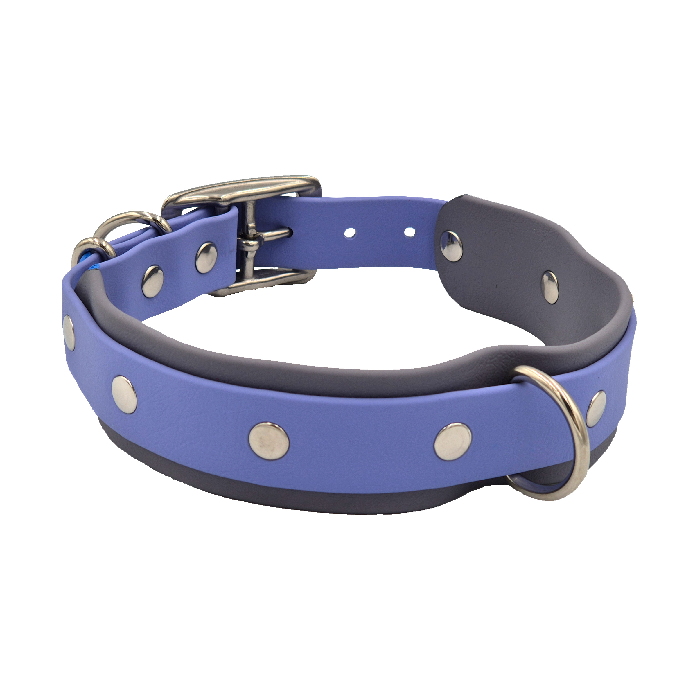 Tactical Dog Collar - Grey and Periwinkle