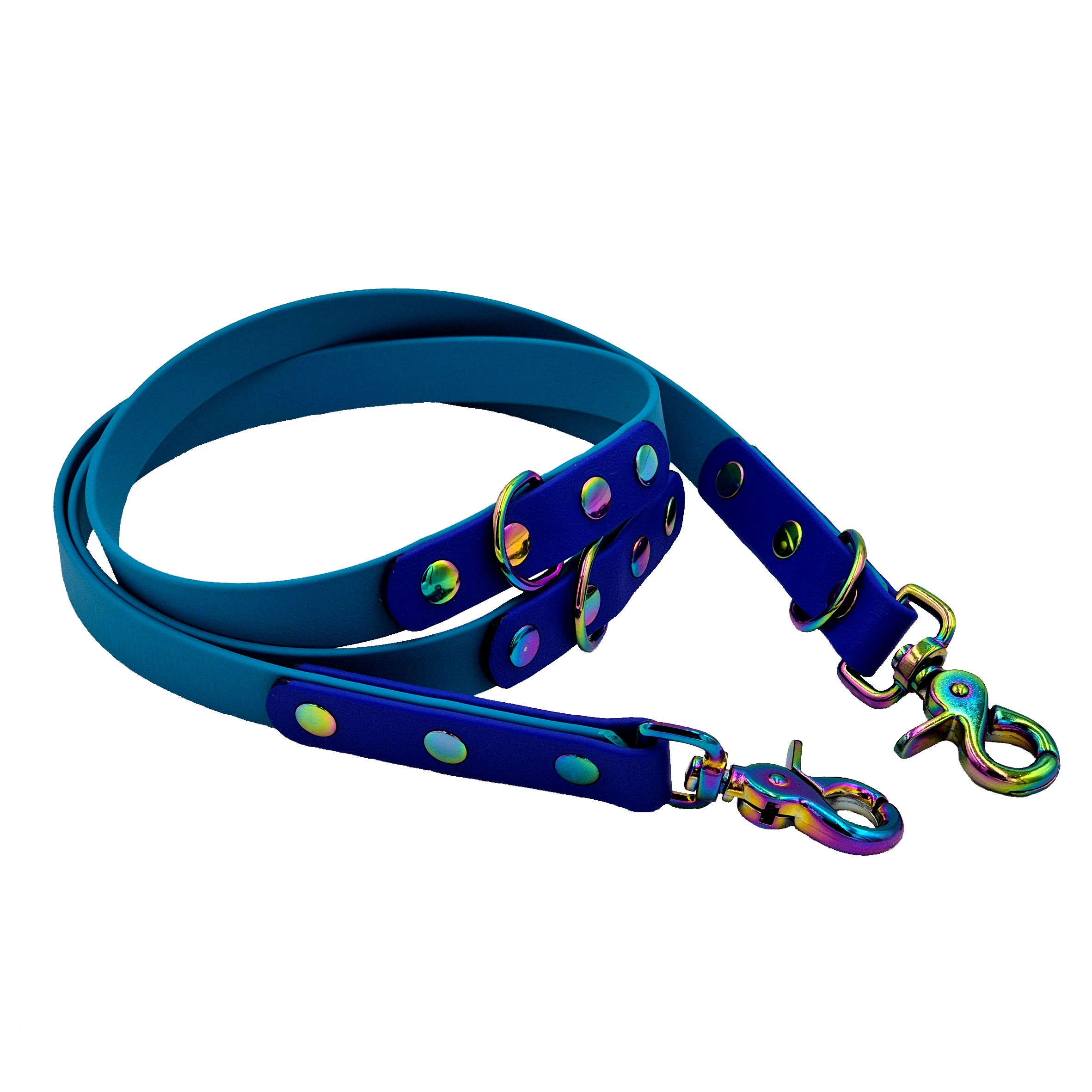 Adjustable Dog Lead - Lagune Blue and Royal Blue - Neo