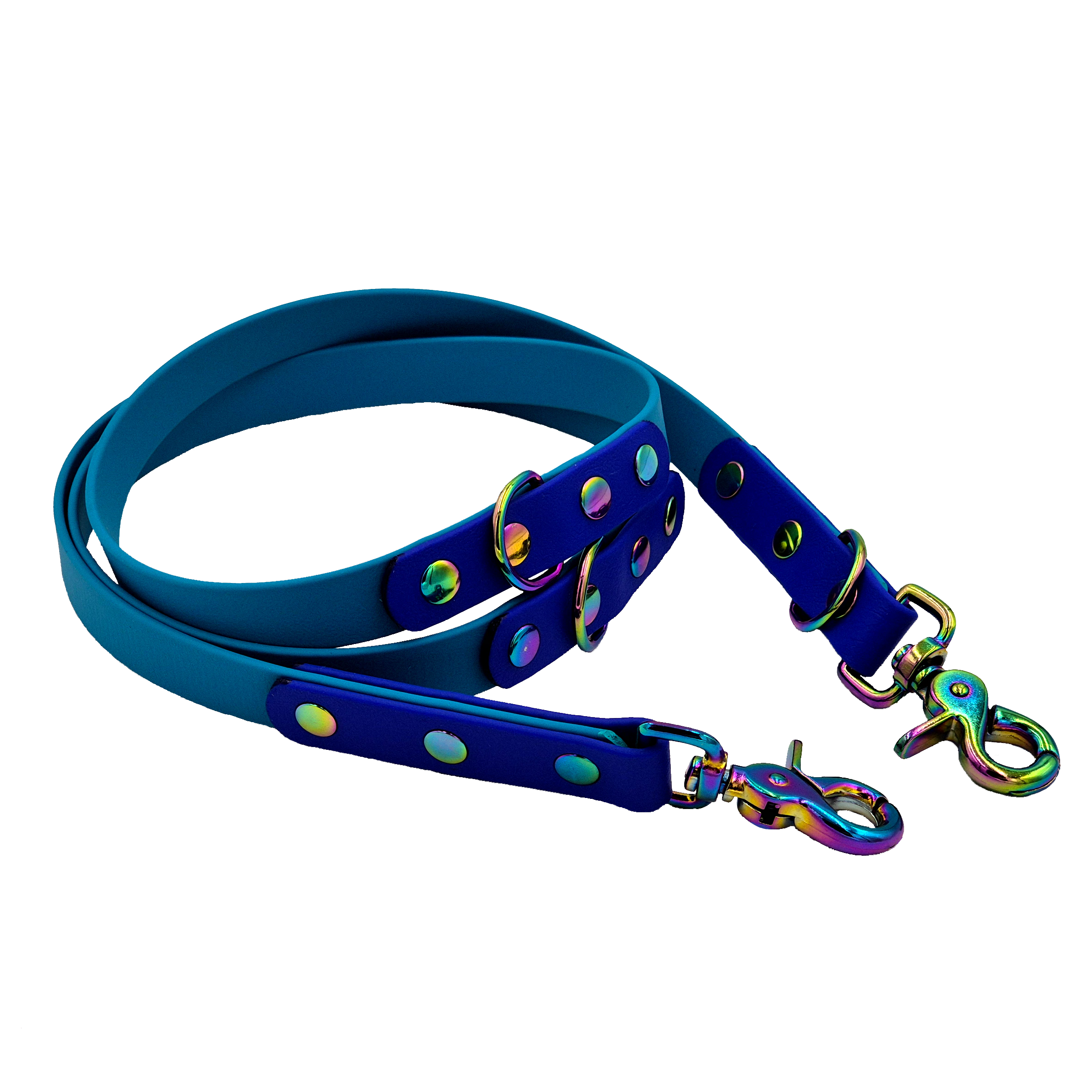 Adjustable Dog Lead - Lagune Blue and Royal Blue - Neo