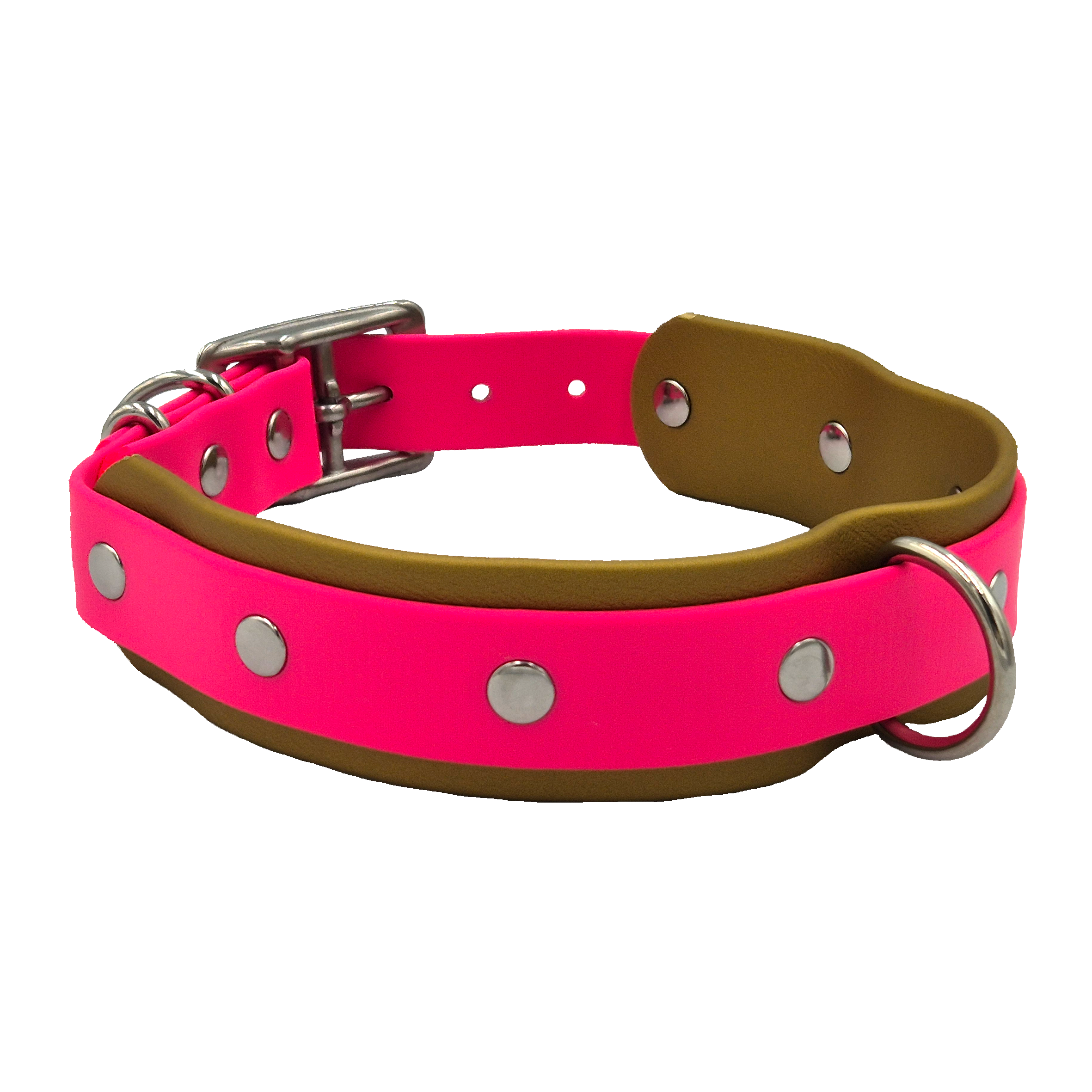 Tactical Dog Collar - Gold and Passion Pink