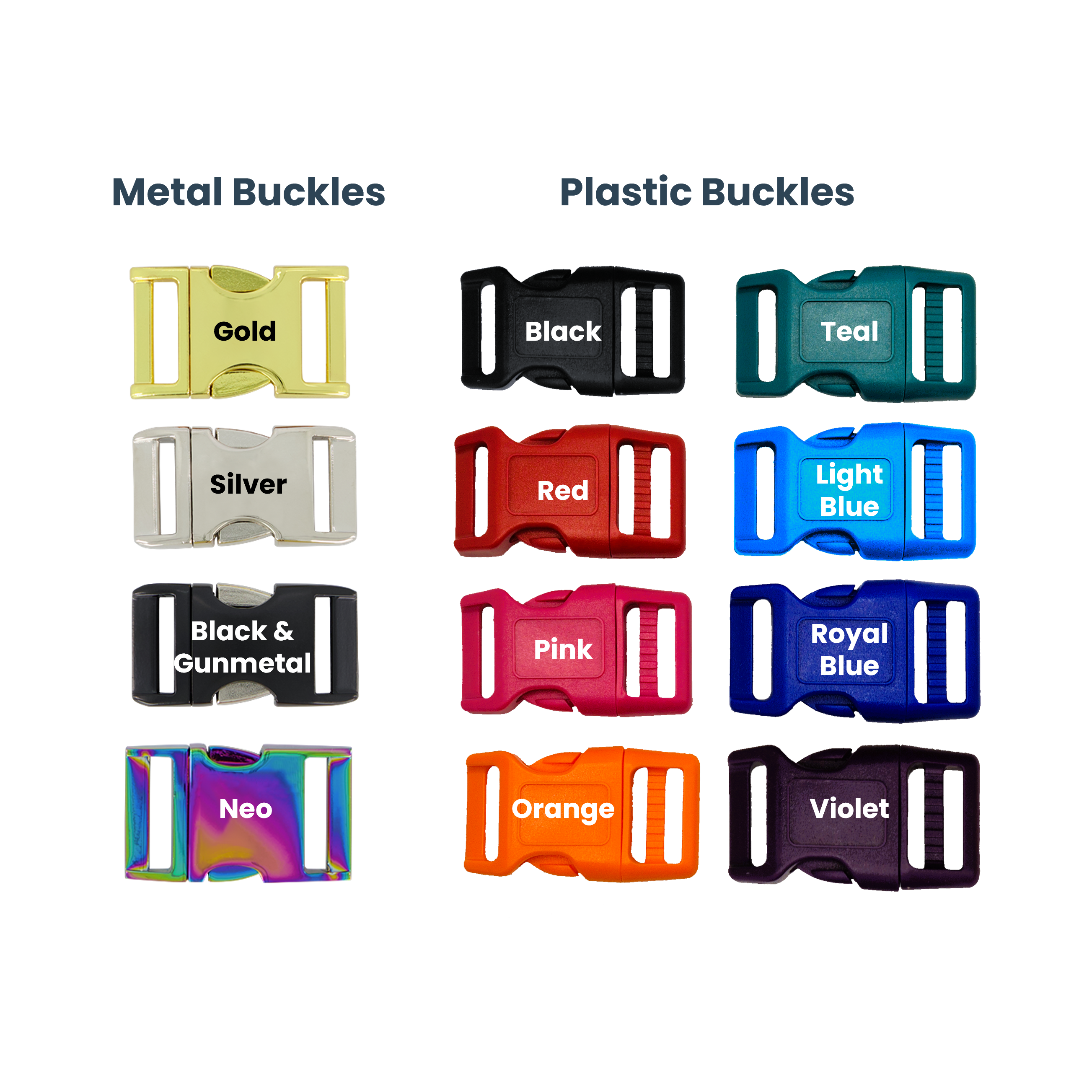 Buckle Options - Mini Quick Release Collar