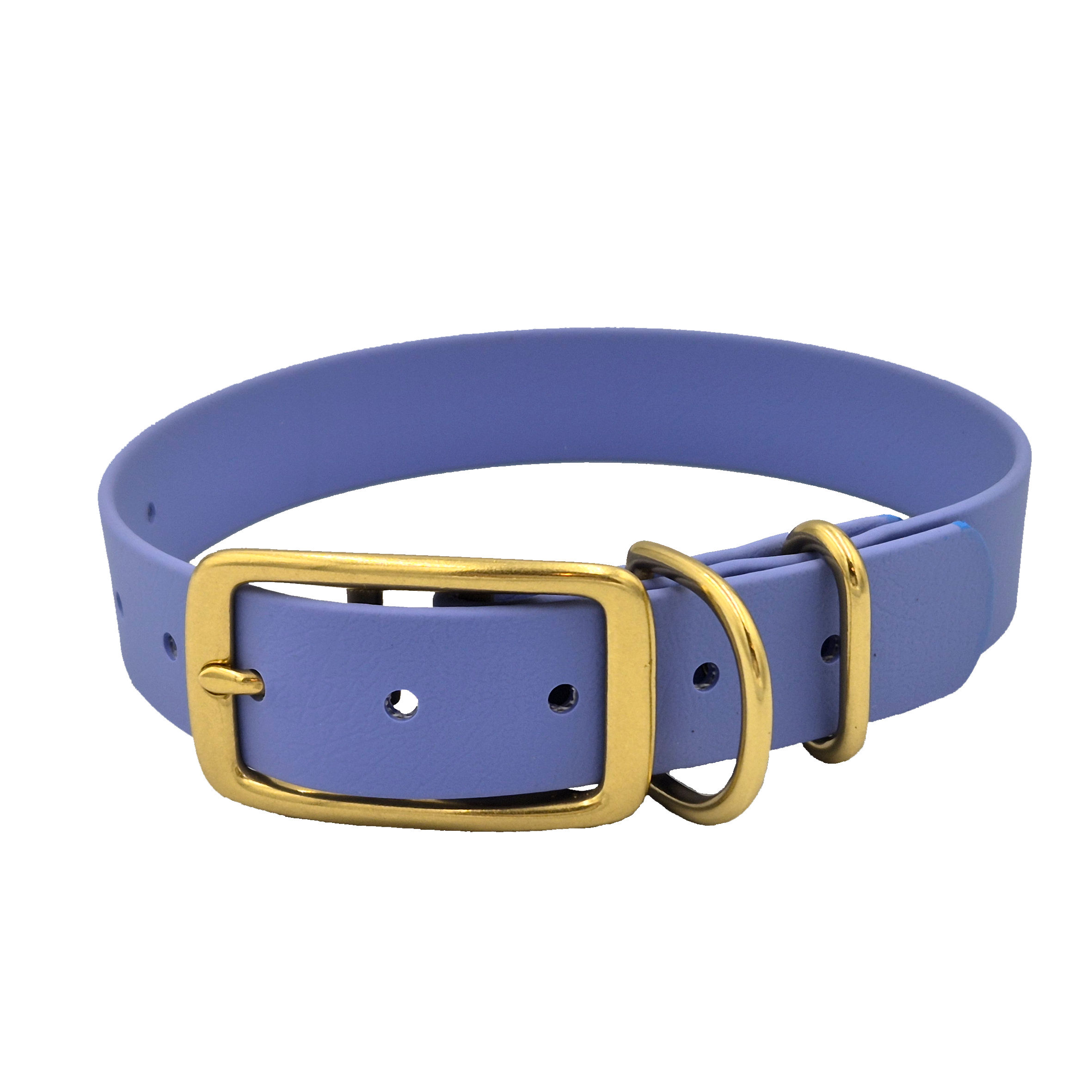 Classic Dog Collar - Periwinkle and Brass