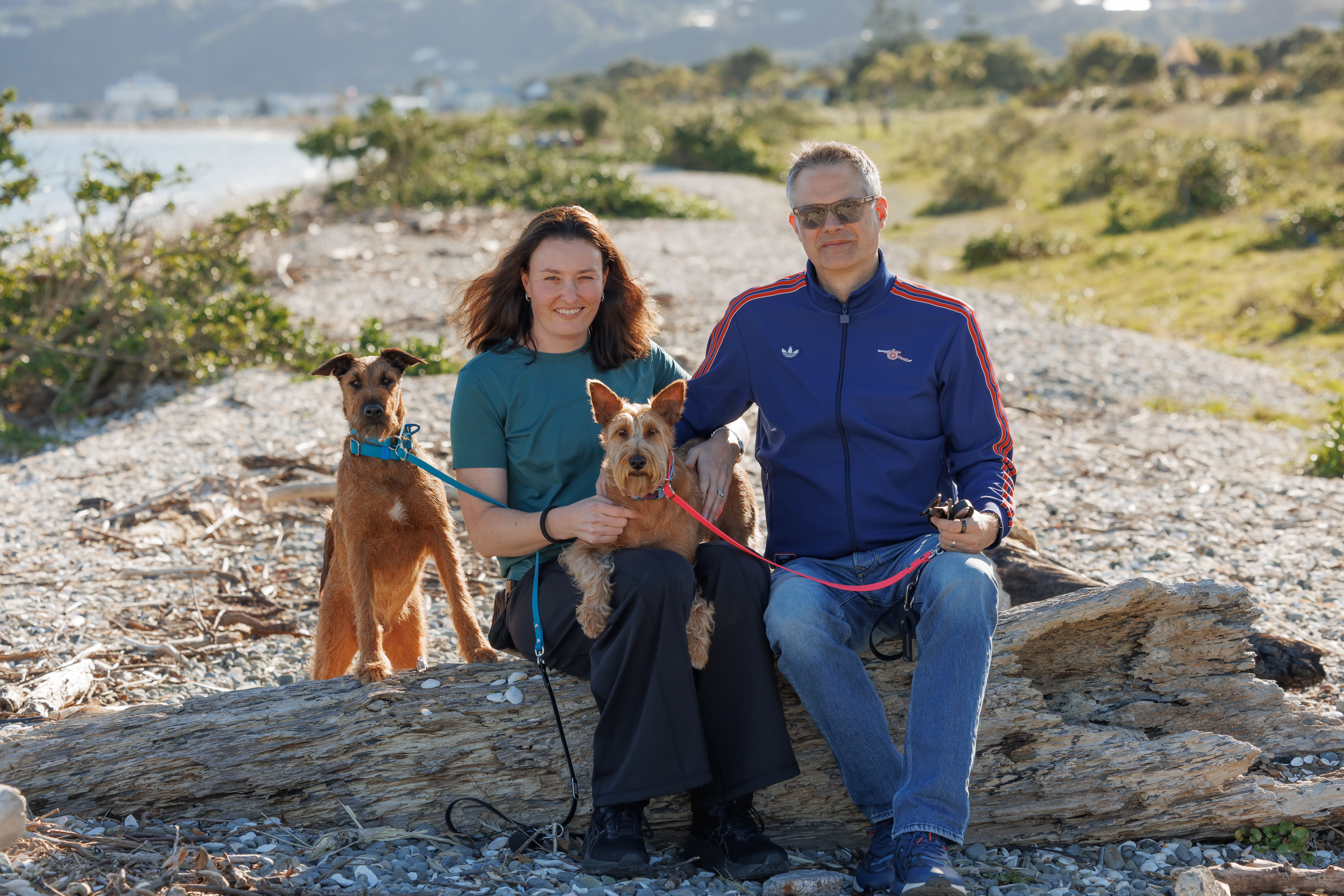 Lorna, Mark, Pepper and Quigley - Led and Collared Team
